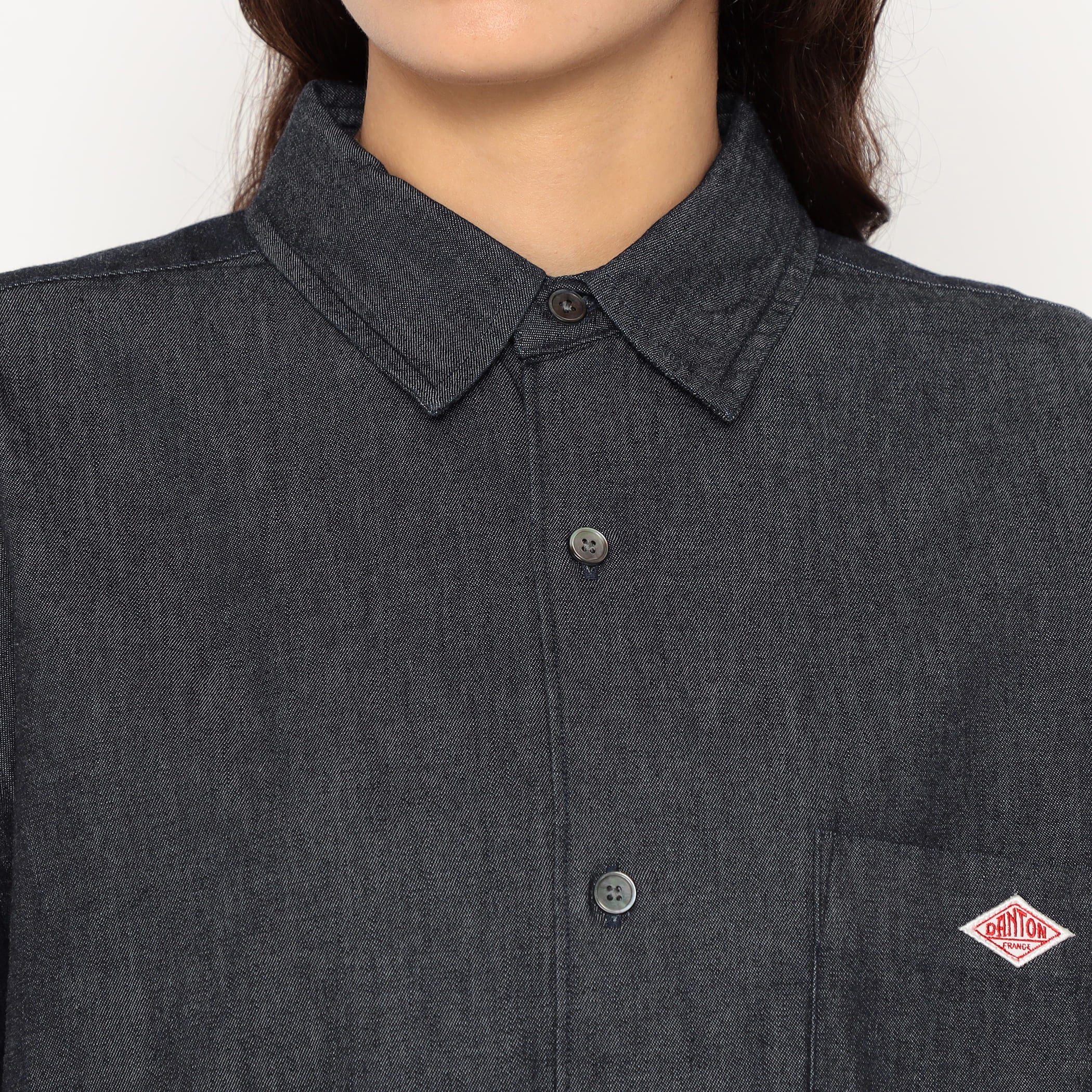 Women's Denim Dungaree Classic Collar Shirt - Image 10