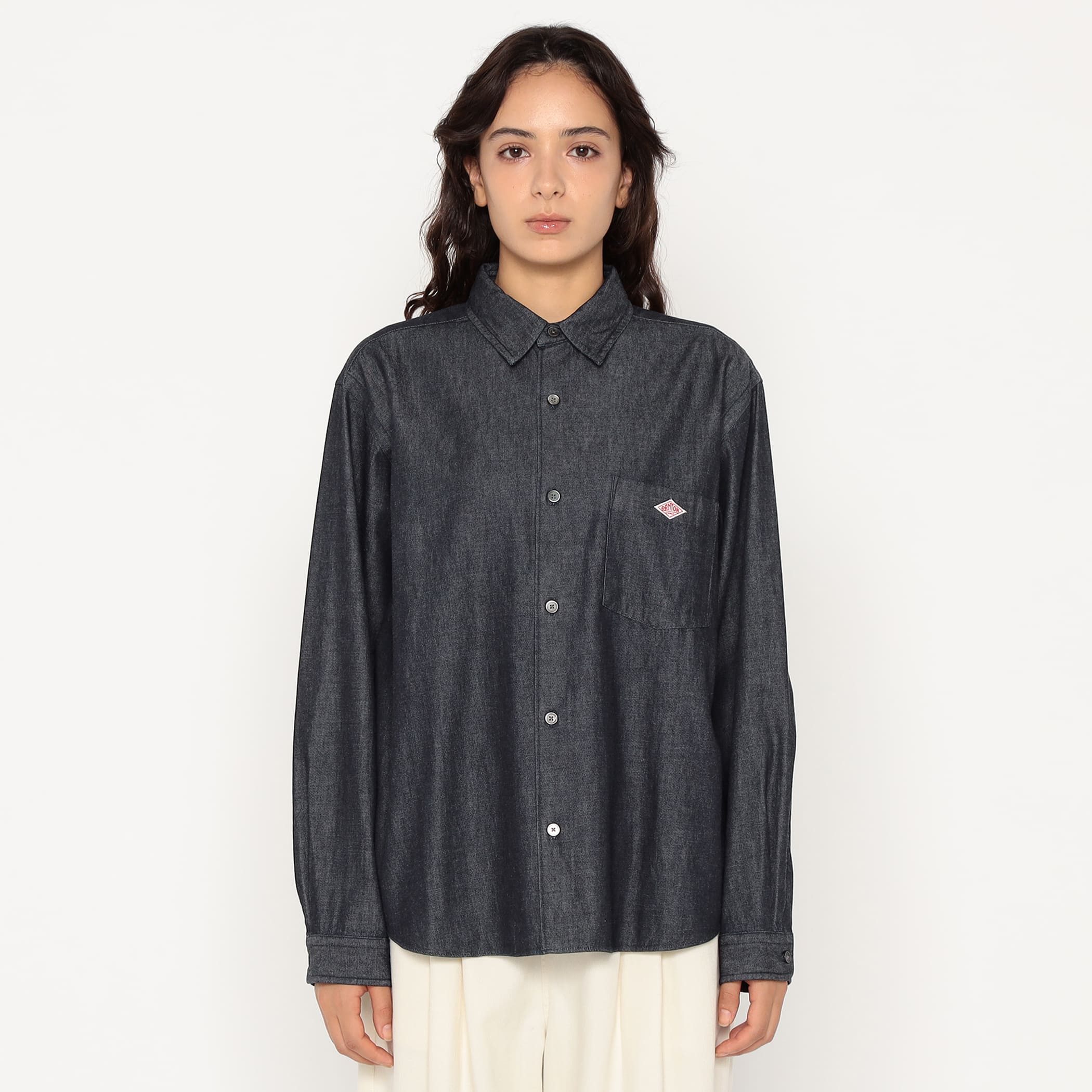 Women's Denim Dungaree Classic Collar Shirt - Image 5