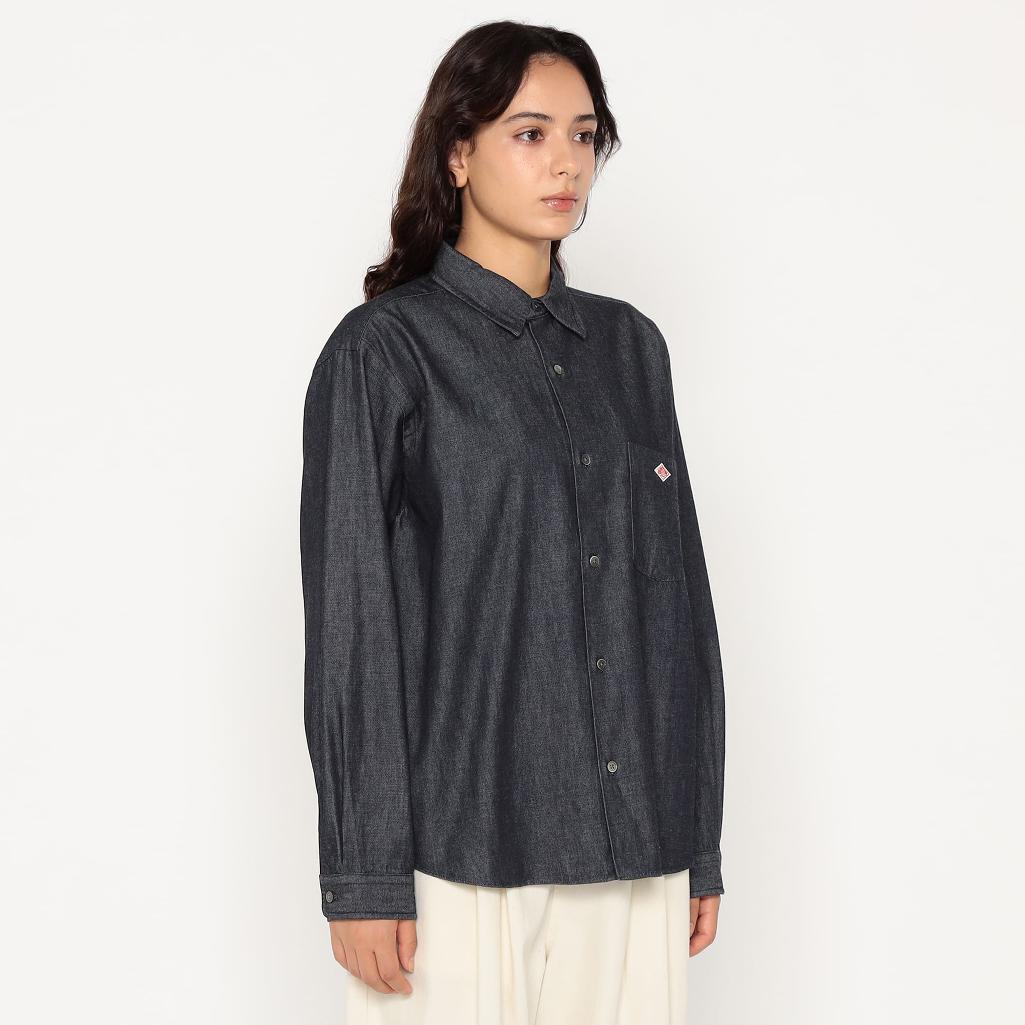 Women's Denim Dungaree Classic Collar Shirt - Image 6