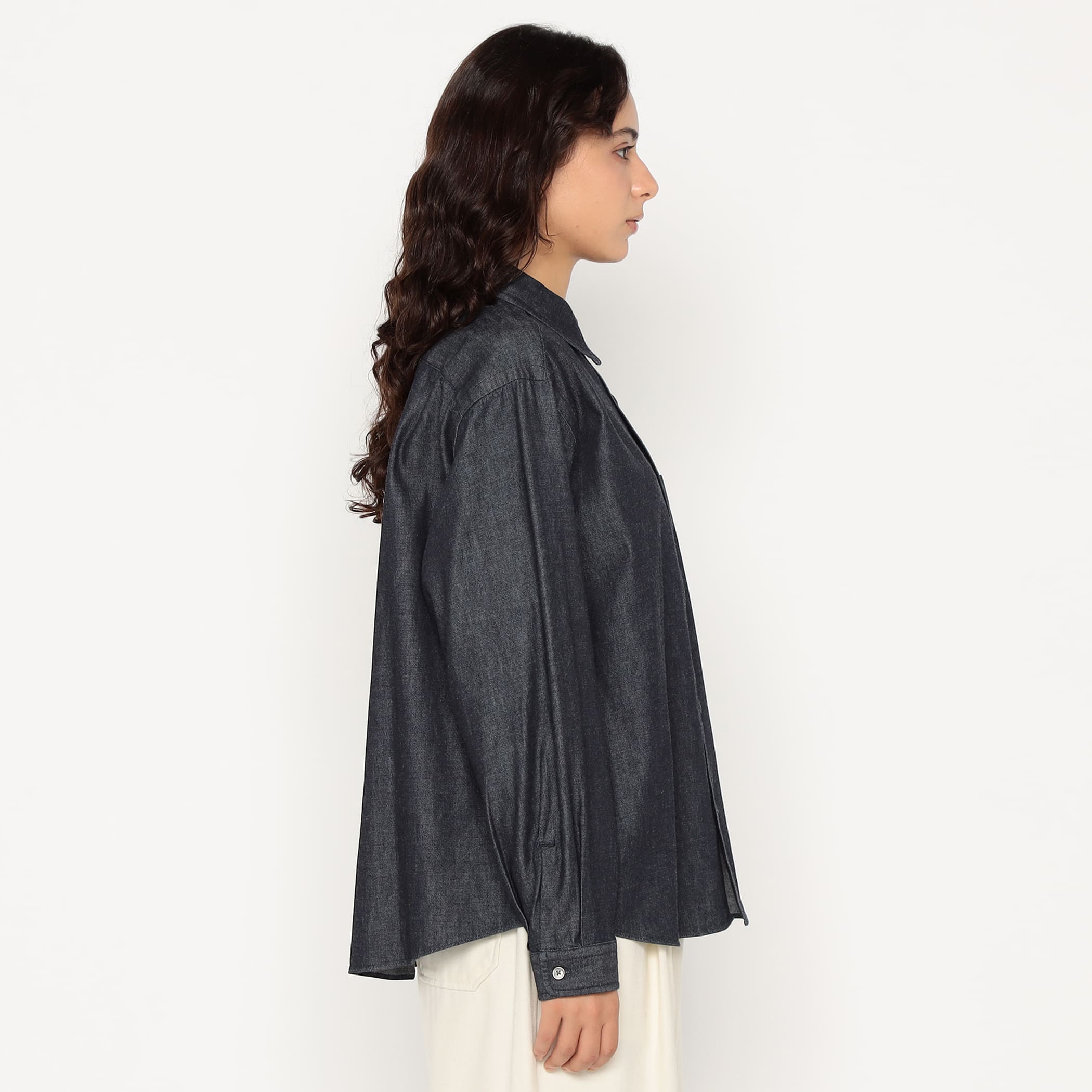 Women's Denim Dungaree Classic Collar Shirt - Image 7
