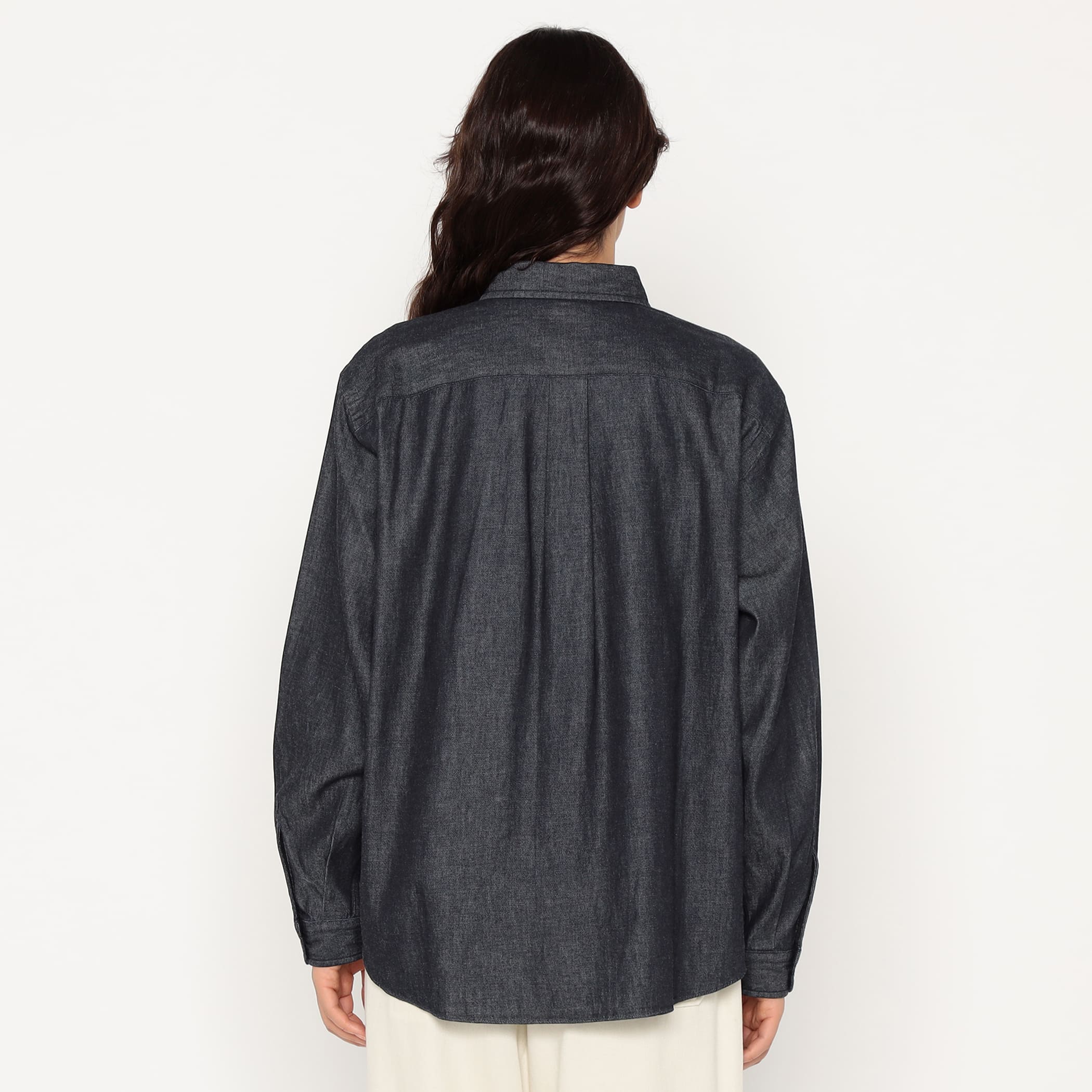 Women's Denim Dungaree Classic Collar Shirt - Image 9