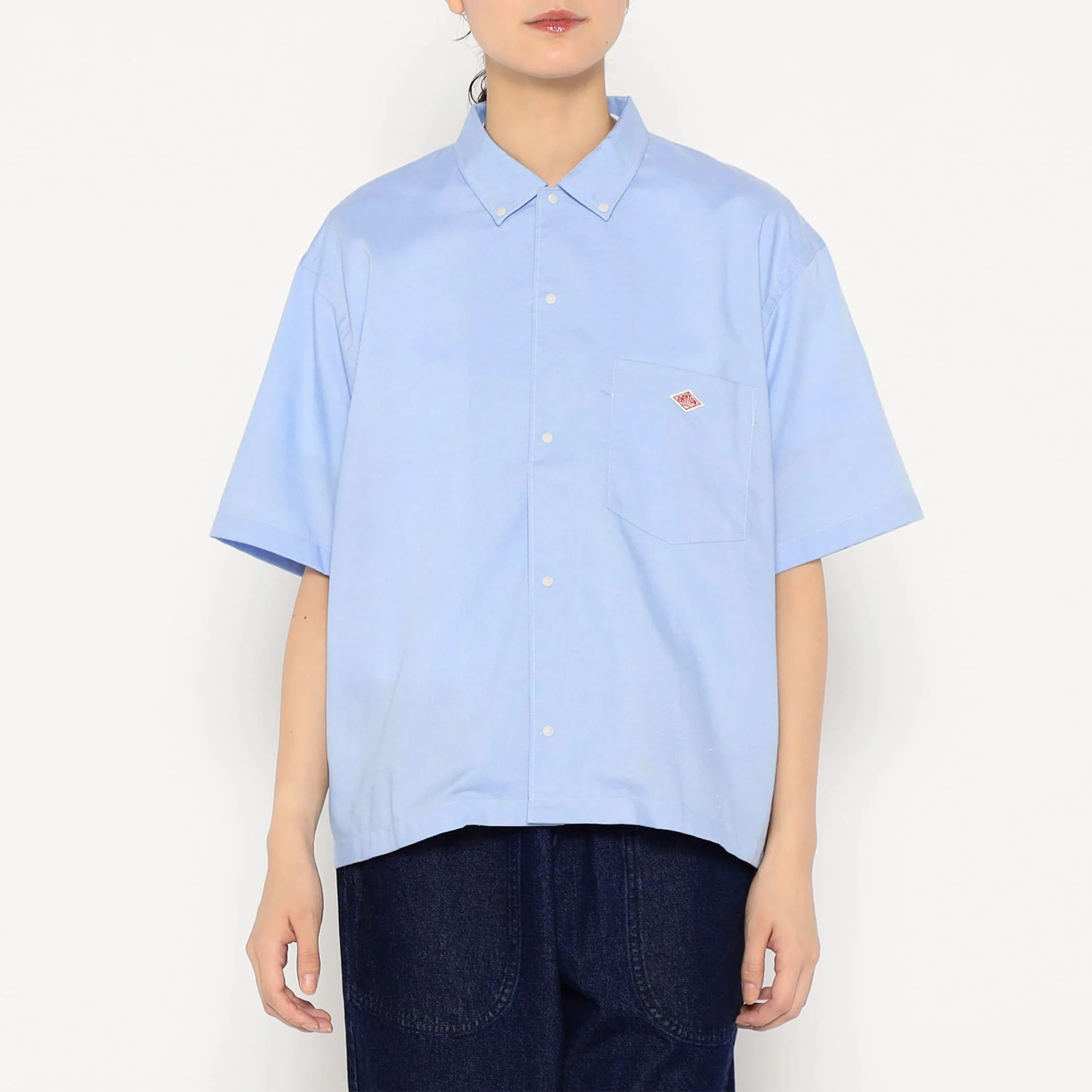 Women's Oxford Short Sleeve Button-Down Shirt - Image 18