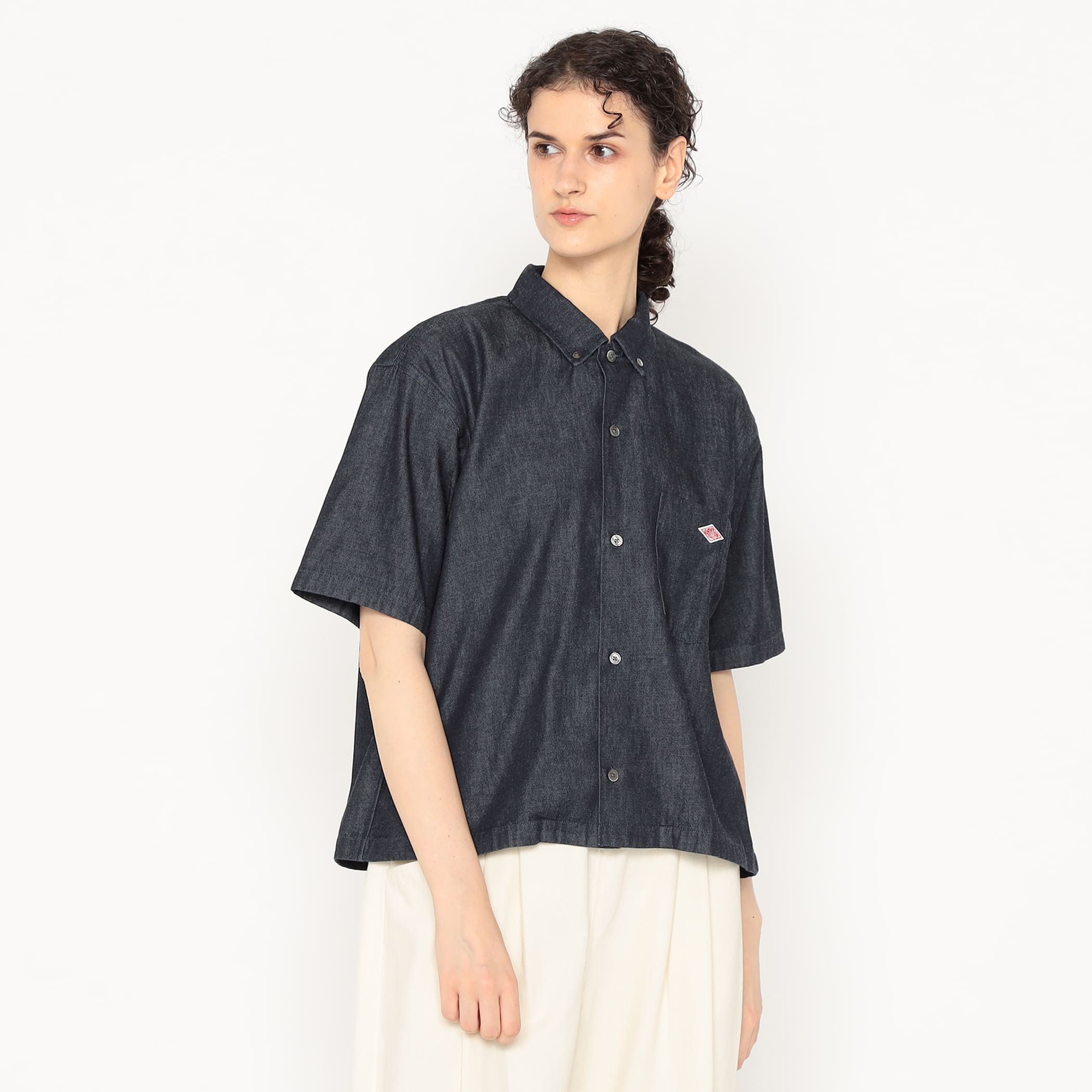 Women's Denim Dungaree Short Sleeve B.D Shirt - Image 13