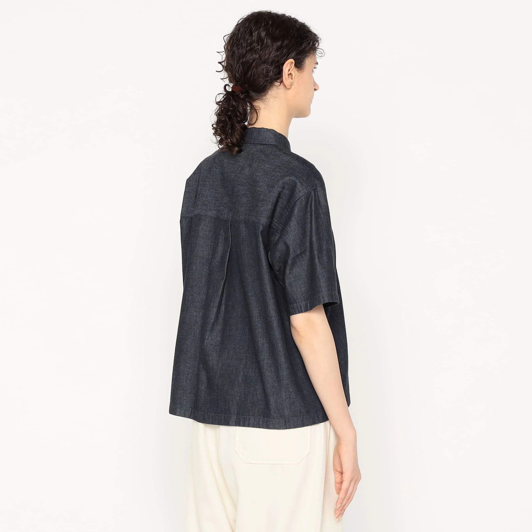 Women's Denim Dungaree Short Sleeve B.D Shirt - Image 5