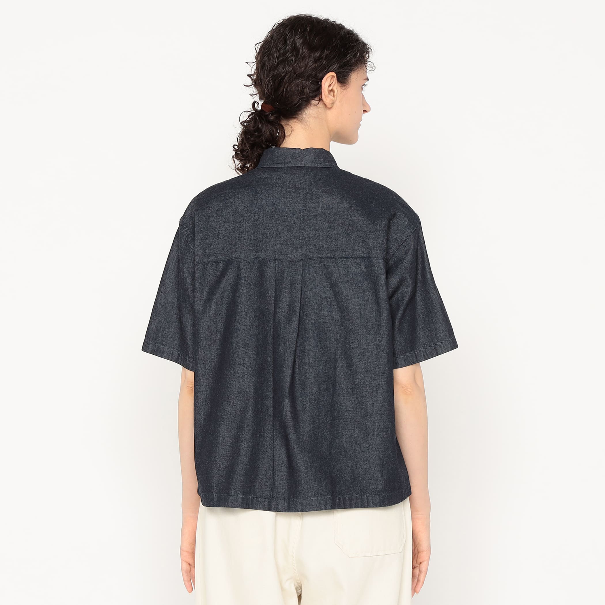 Women's Denim Dungaree Short Sleeve B.D Shirt - Image 6