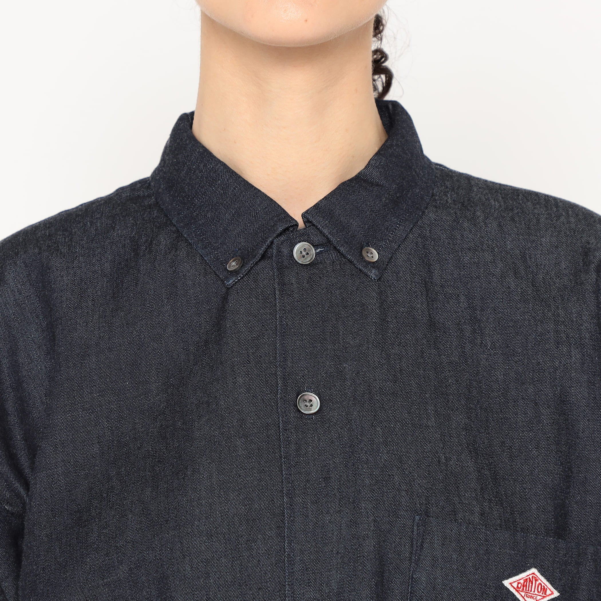 Women's Denim Dungaree Short Sleeve B.D Shirt - Image 7