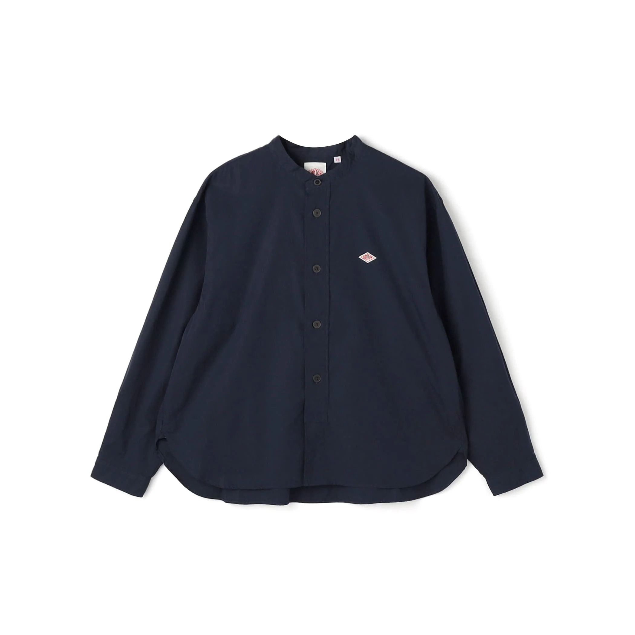 Women's Cotton Poplin Band Collar Shirt - Image 15