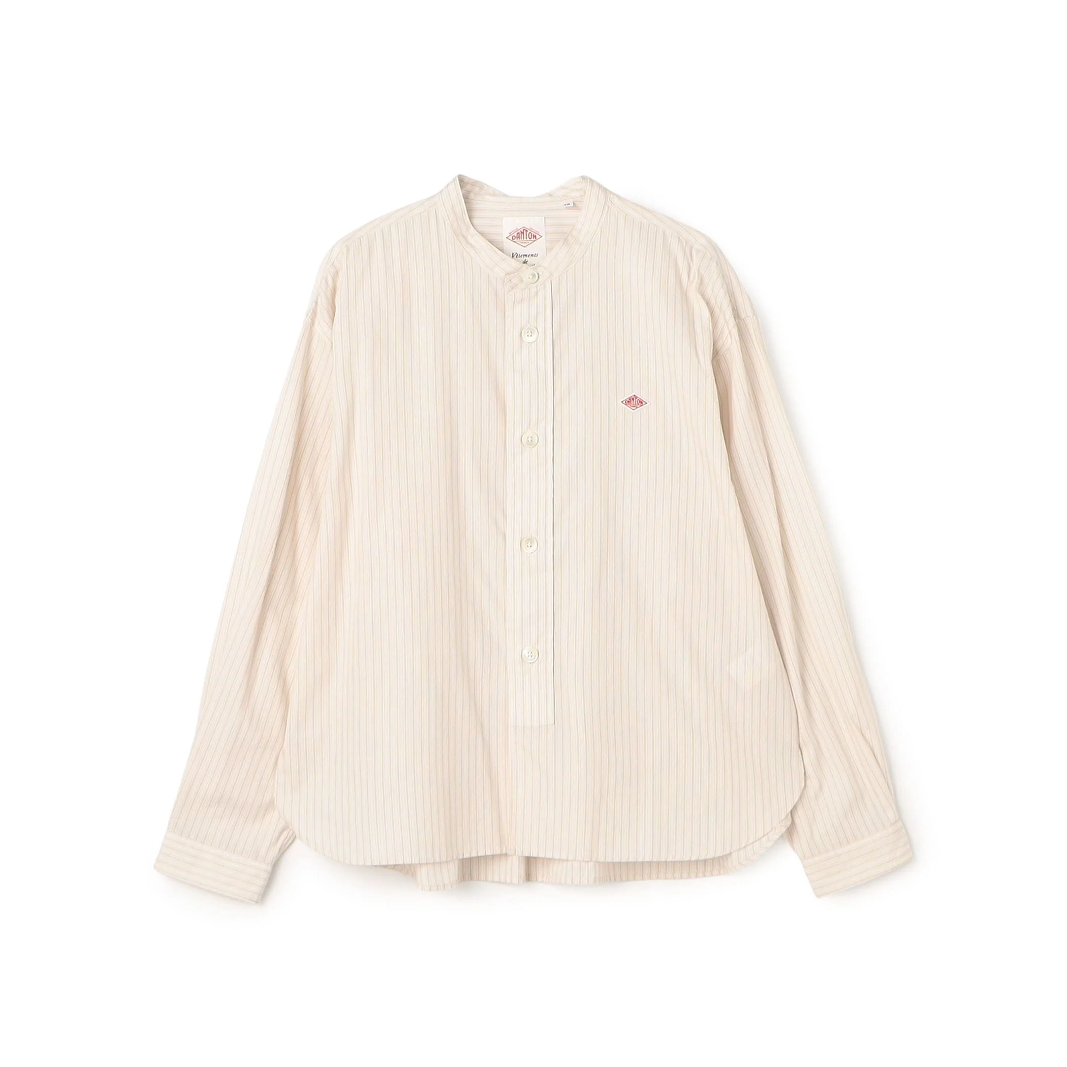 Women's Cotton Poplin Band Collar Shirt - Image 17