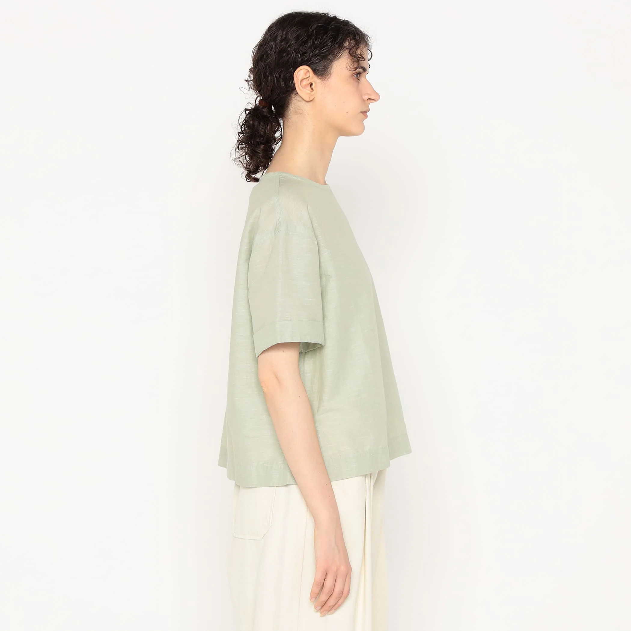 Women's Cotton Linen Slub Pullover Blouse - Image 5