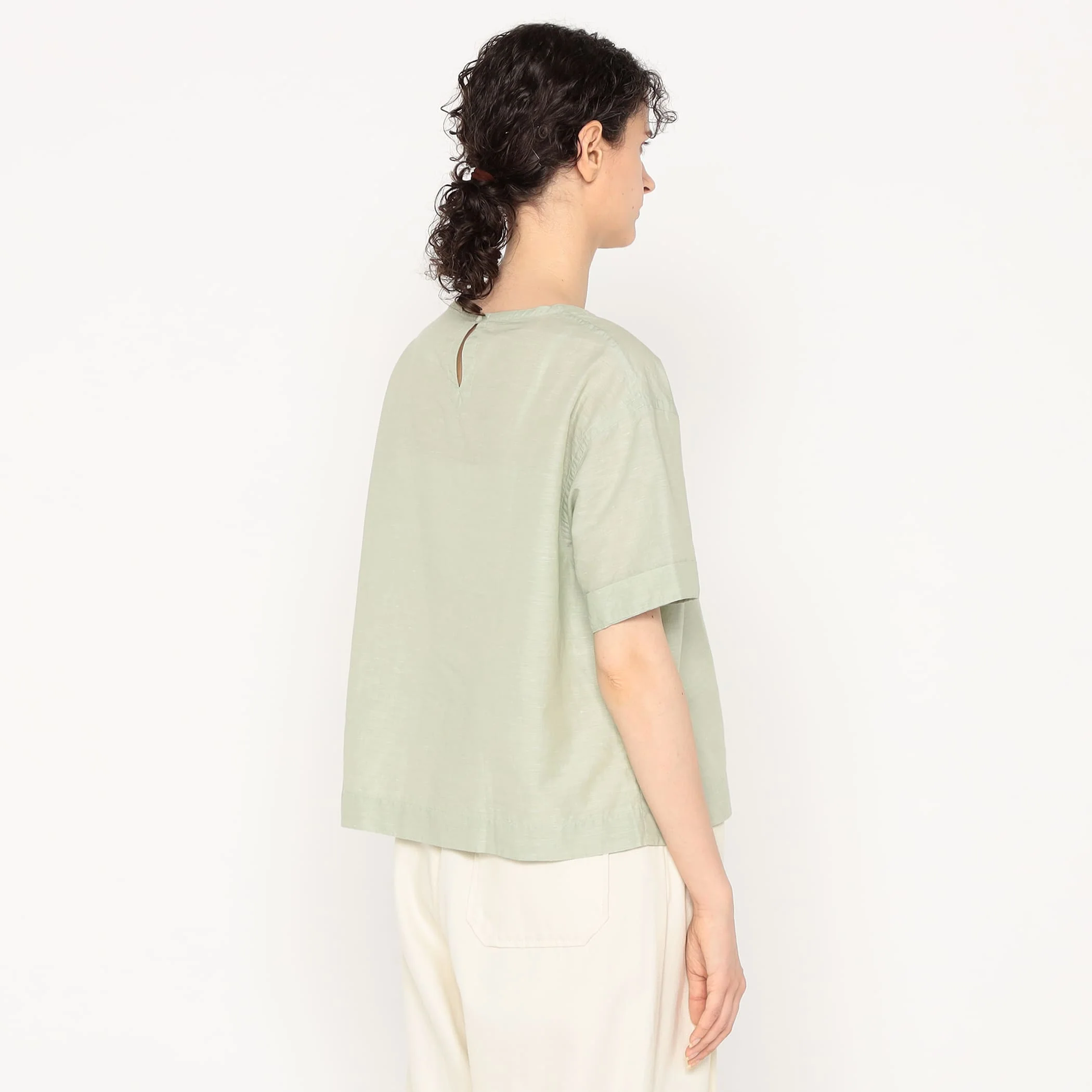 Women's Cotton Linen Slub Pullover Blouse - Image 6