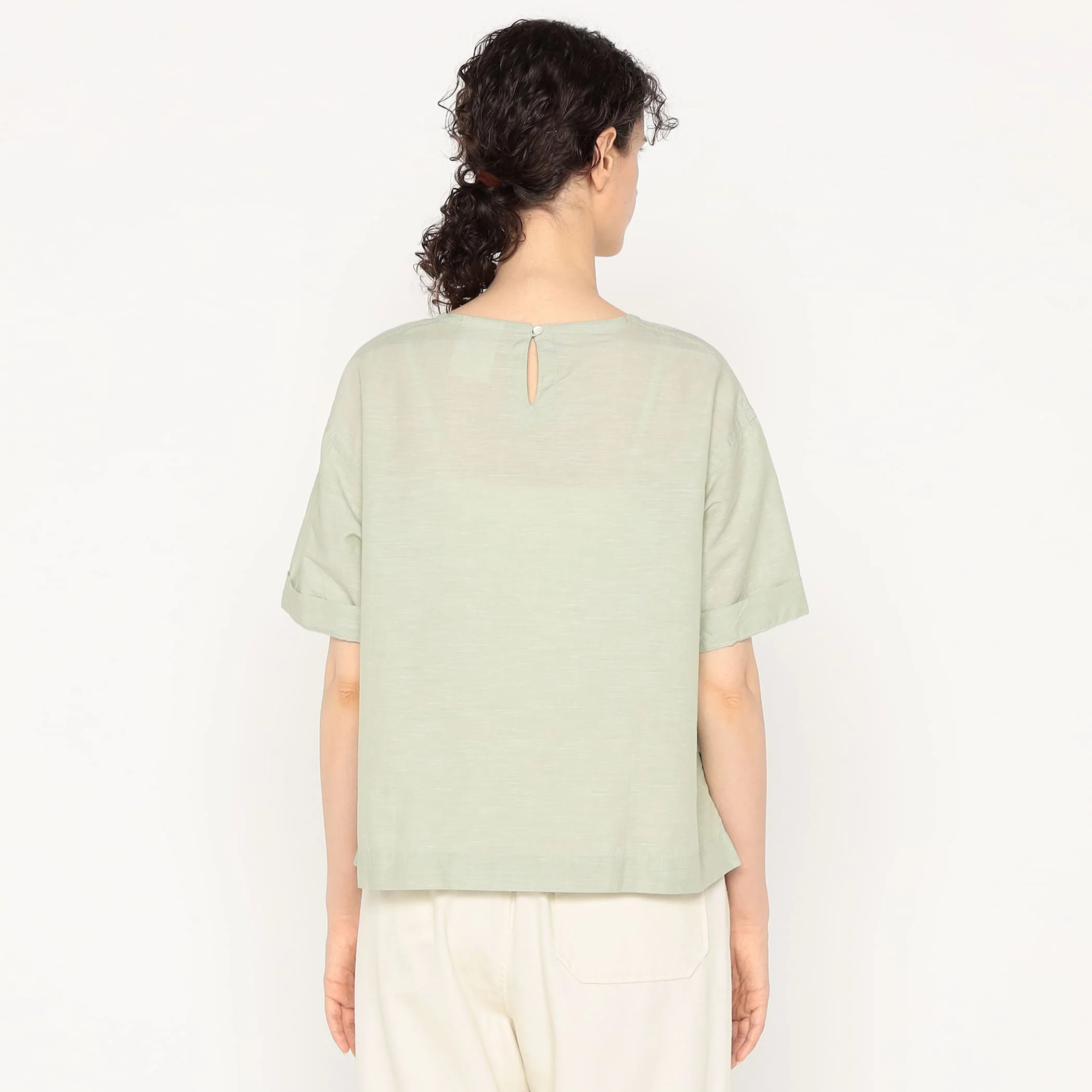 Women's Cotton Linen Slub Pullover Blouse - Image 7