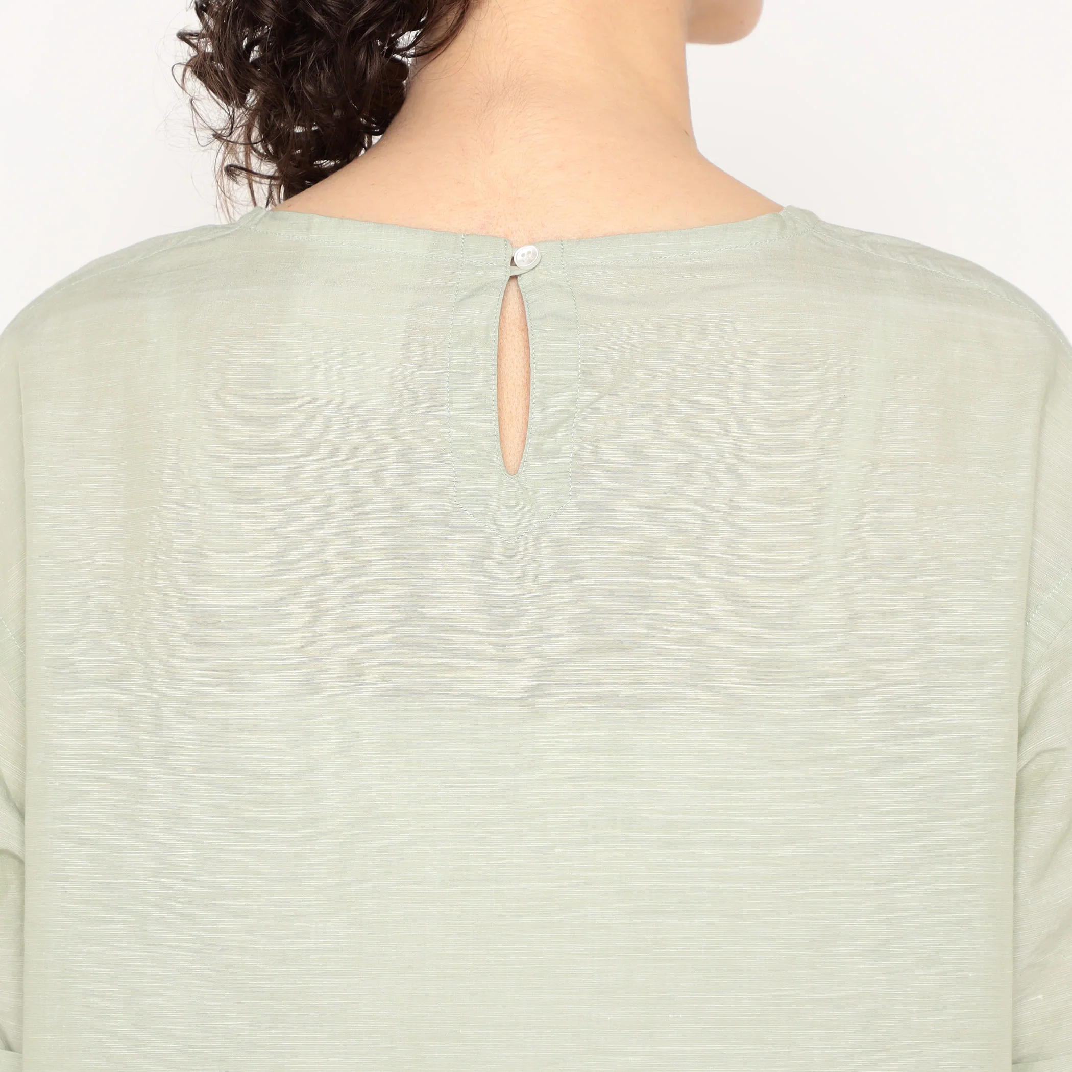 Women's Cotton Linen Slub Pullover Blouse - Image 9