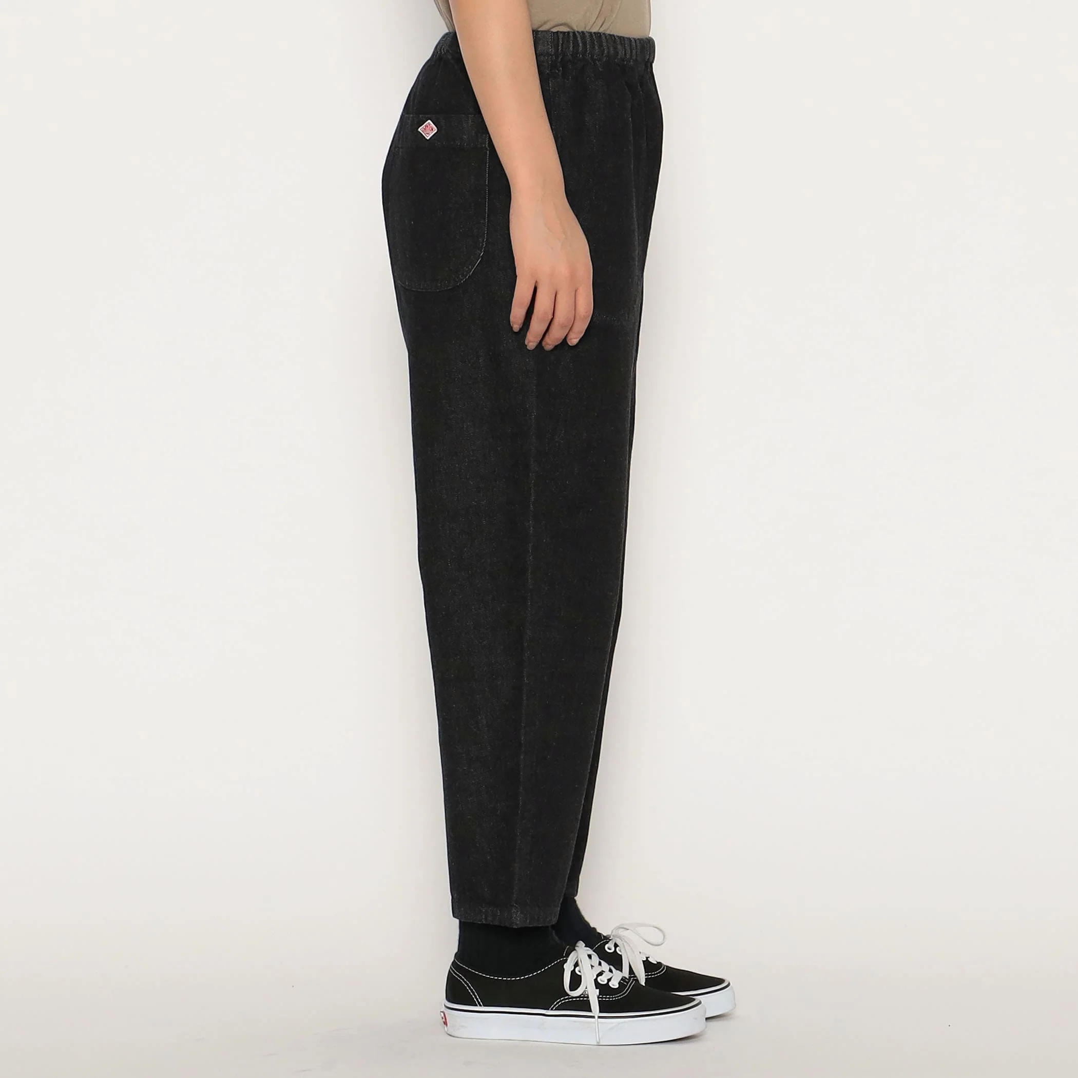 Women's Black Denim Easy Pants - Image 4