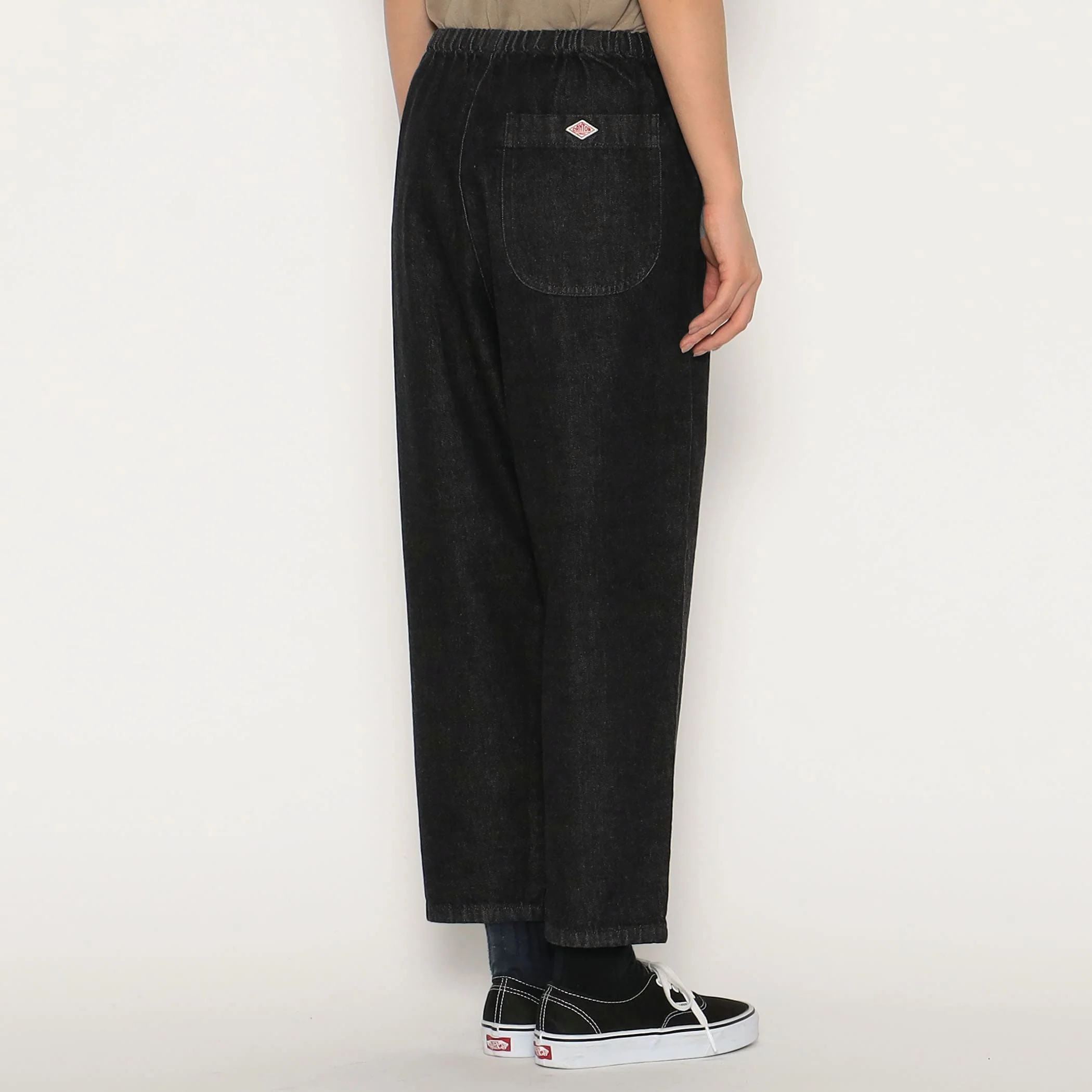 Women's Black Denim Easy Pants - Image 5