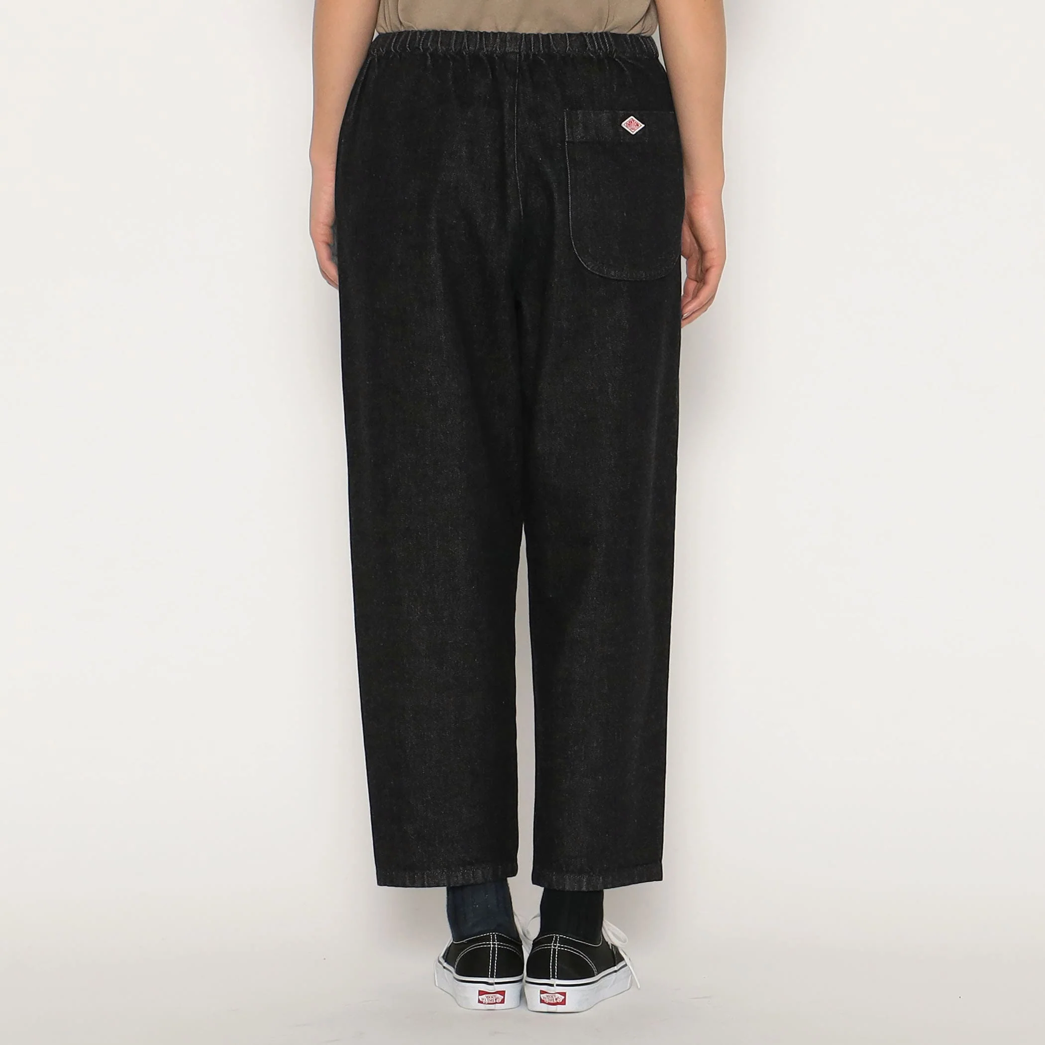 Women's Black Denim Easy Pants - Image 6