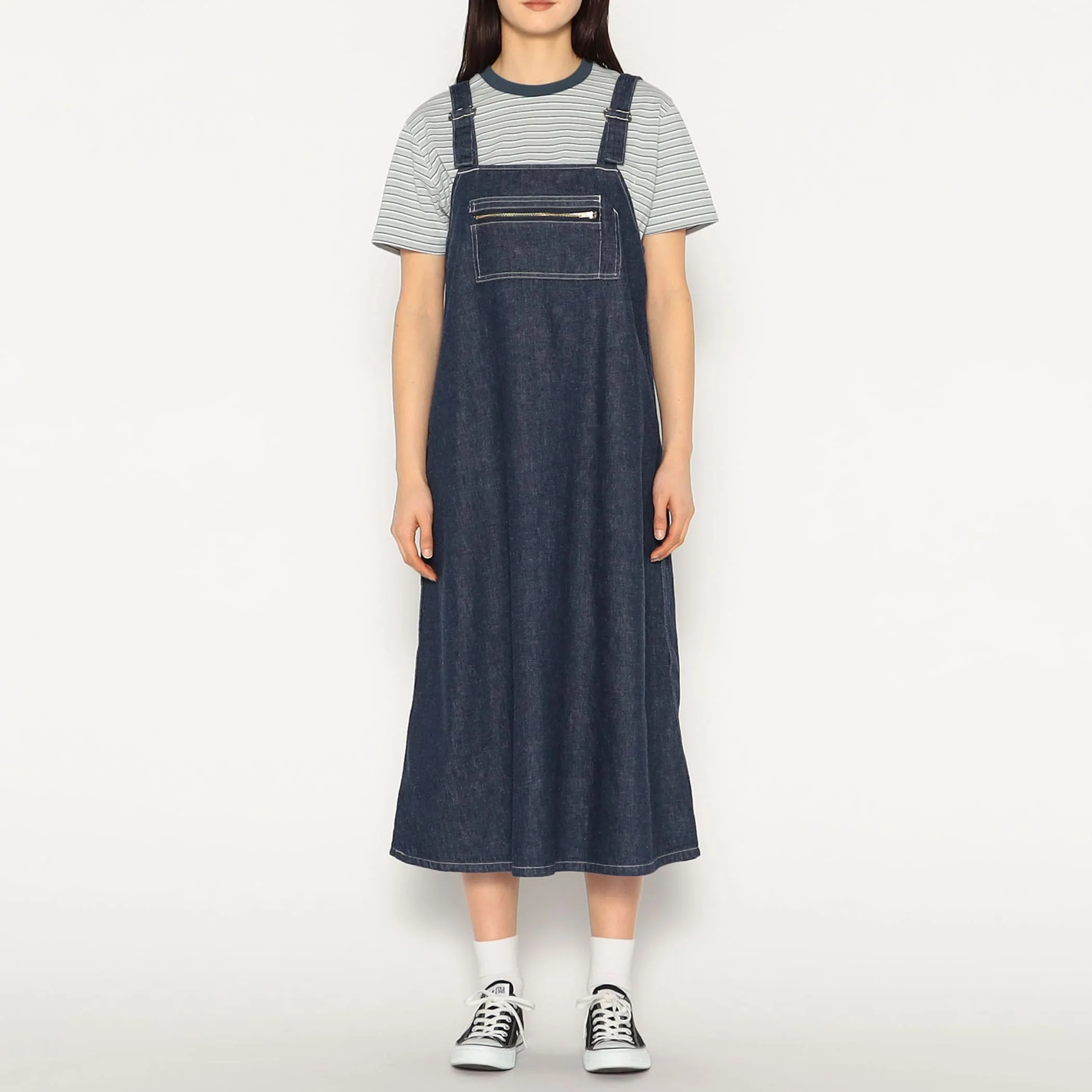Women's Denim Overalls Skirt - Image 3