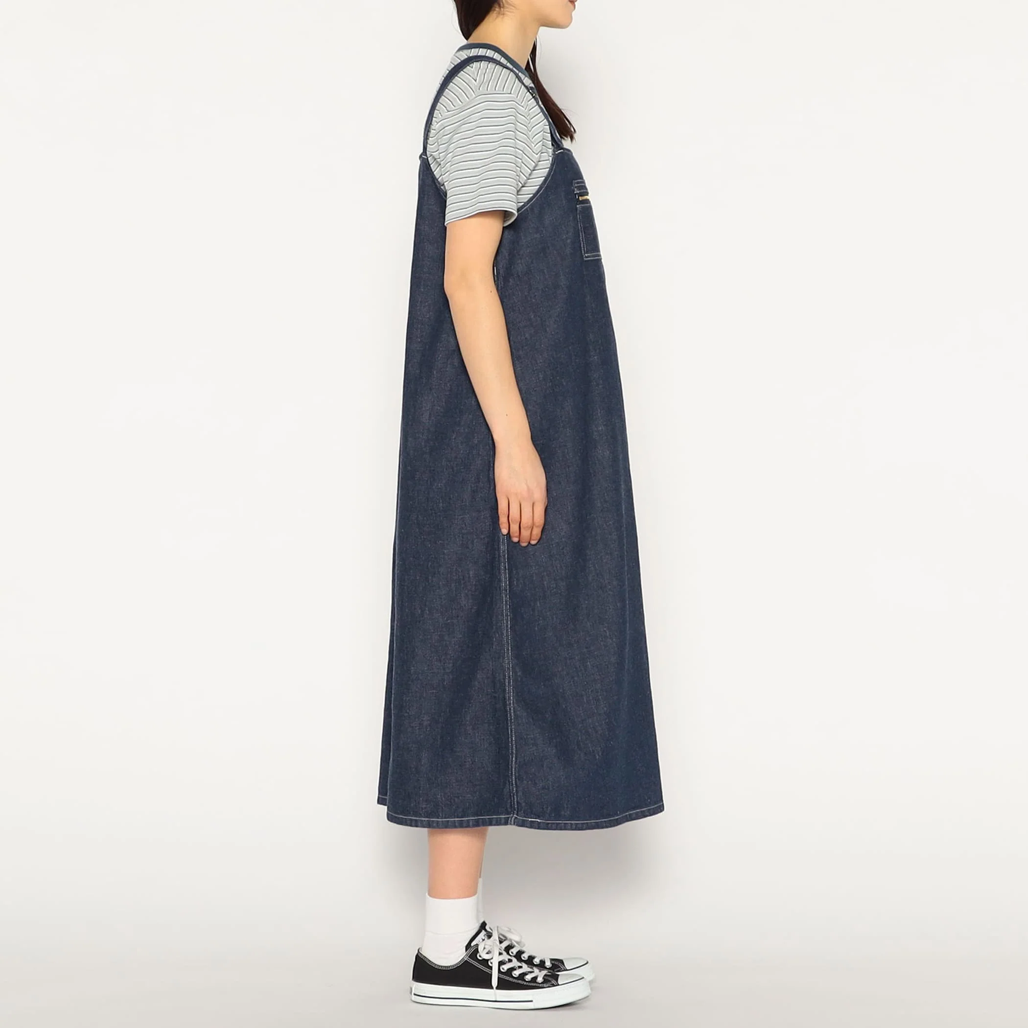 Women's Denim Overalls Skirt - Image 4