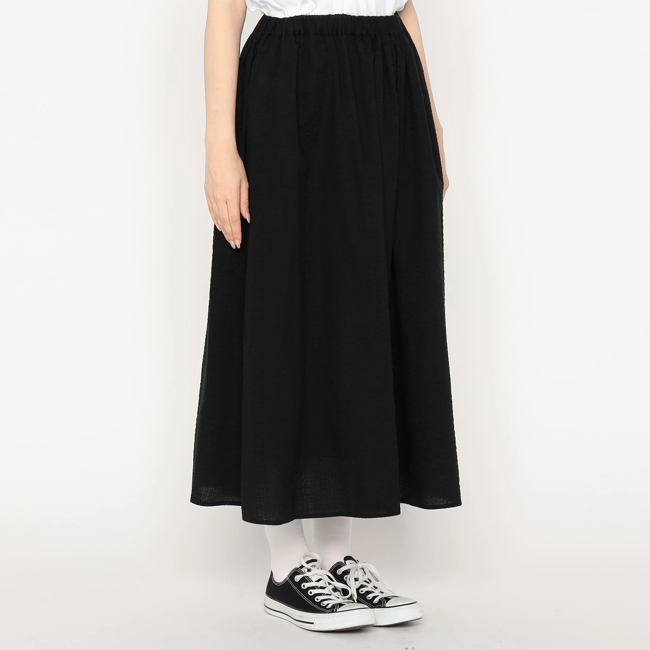 Women's Seersucker Gather Skirt - Image 3
