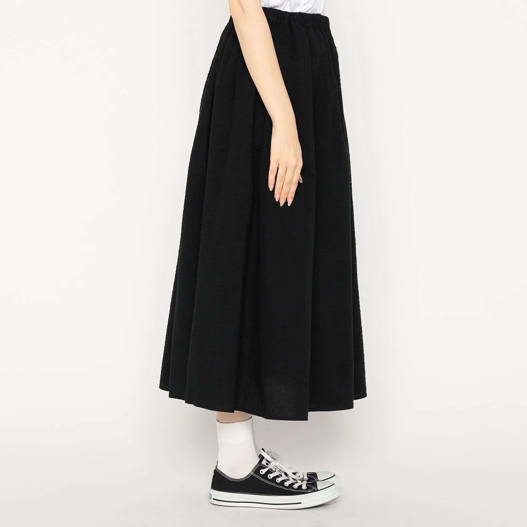 Women's Seersucker Gather Skirt - Image 4
