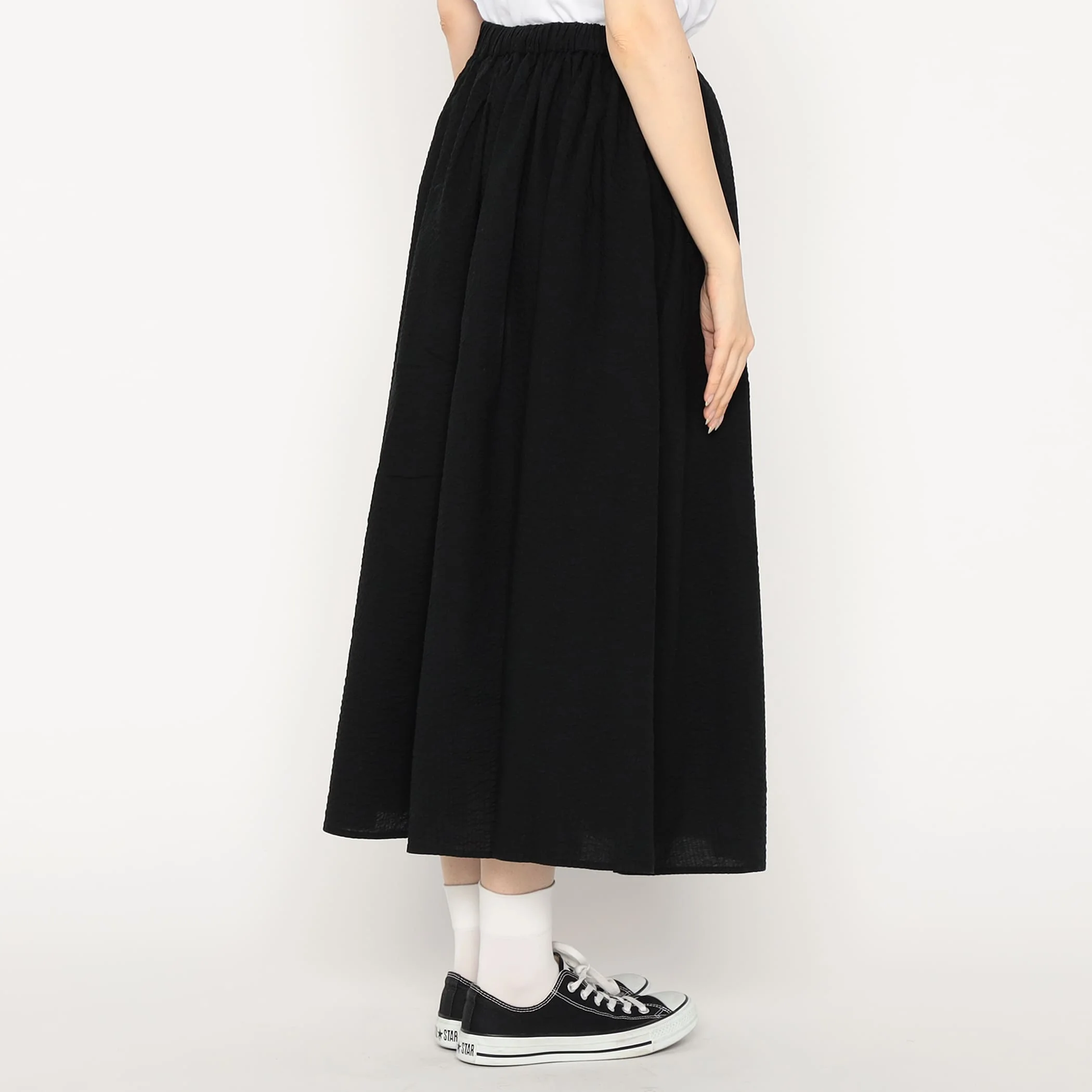 Women's Seersucker Gather Skirt - Image 5