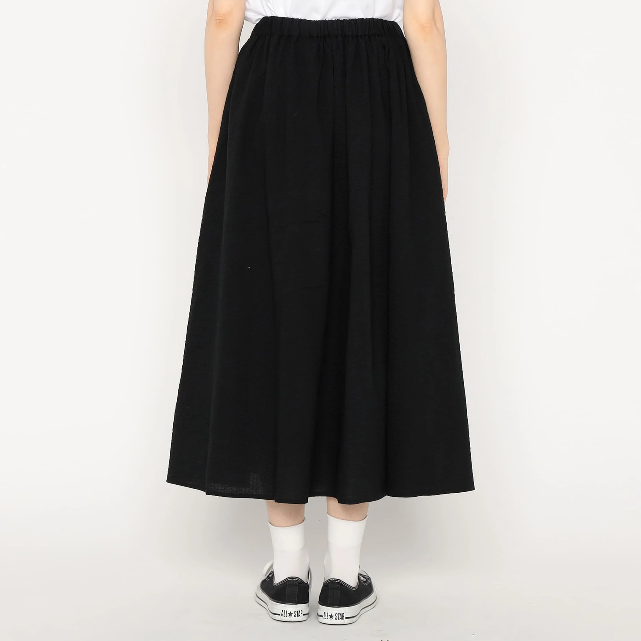 Women's Seersucker Gather Skirt - Image 6