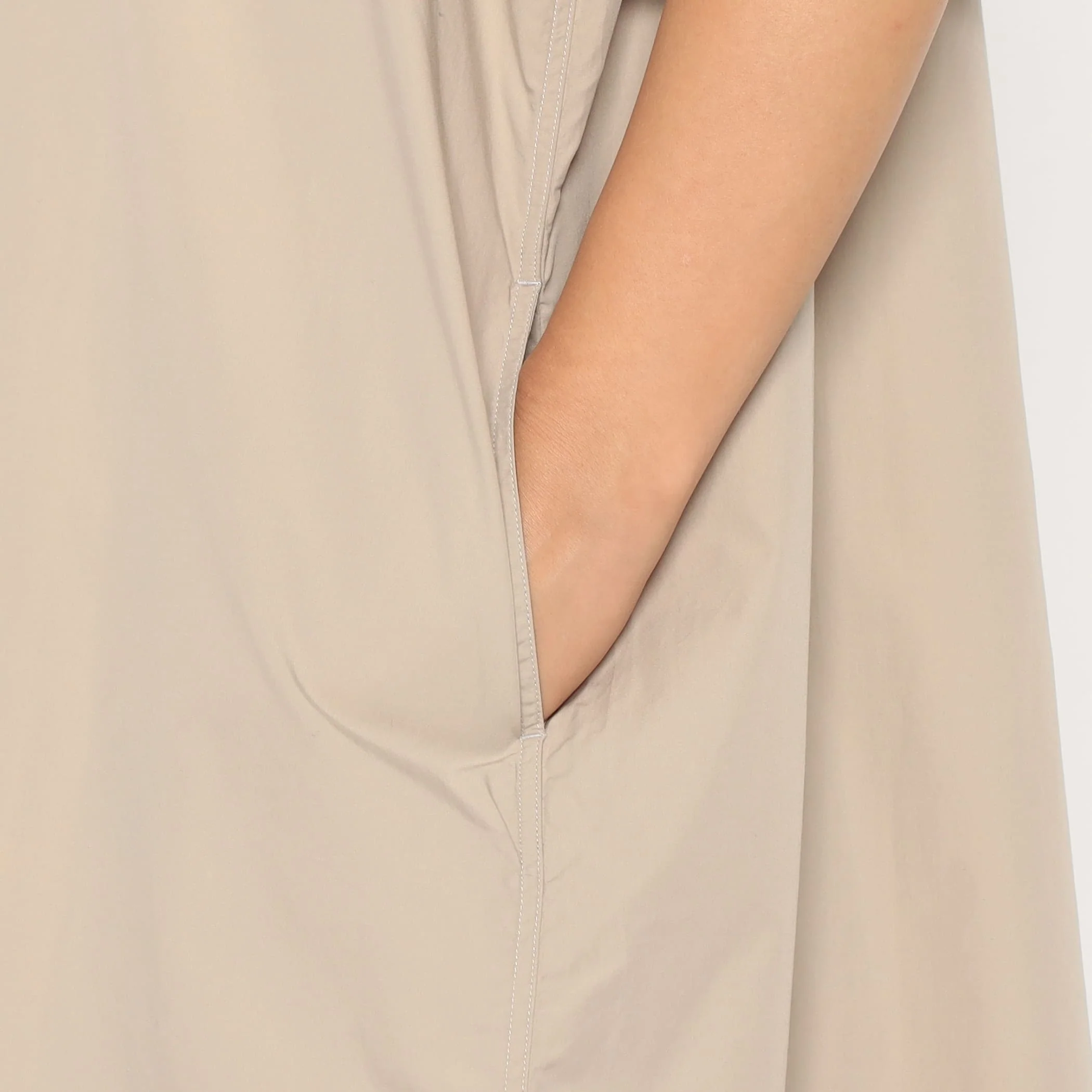 Women's Cotton Poplin Pullover Shirt Dress - Image 11