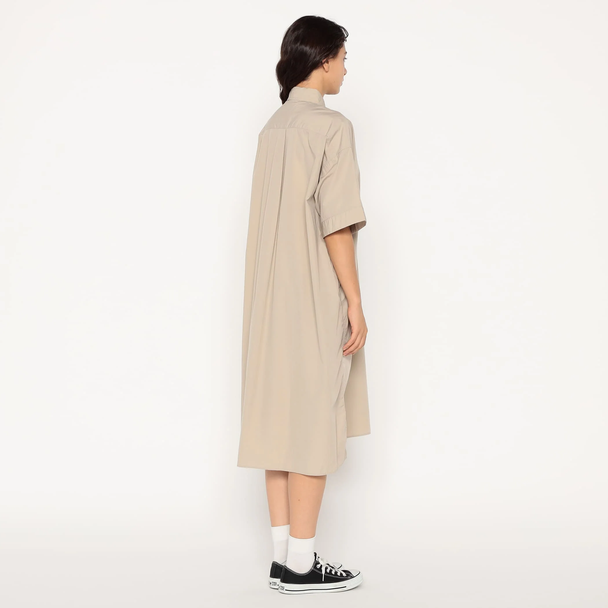 Women's Cotton Poplin Pullover Shirt Dress - Image 6