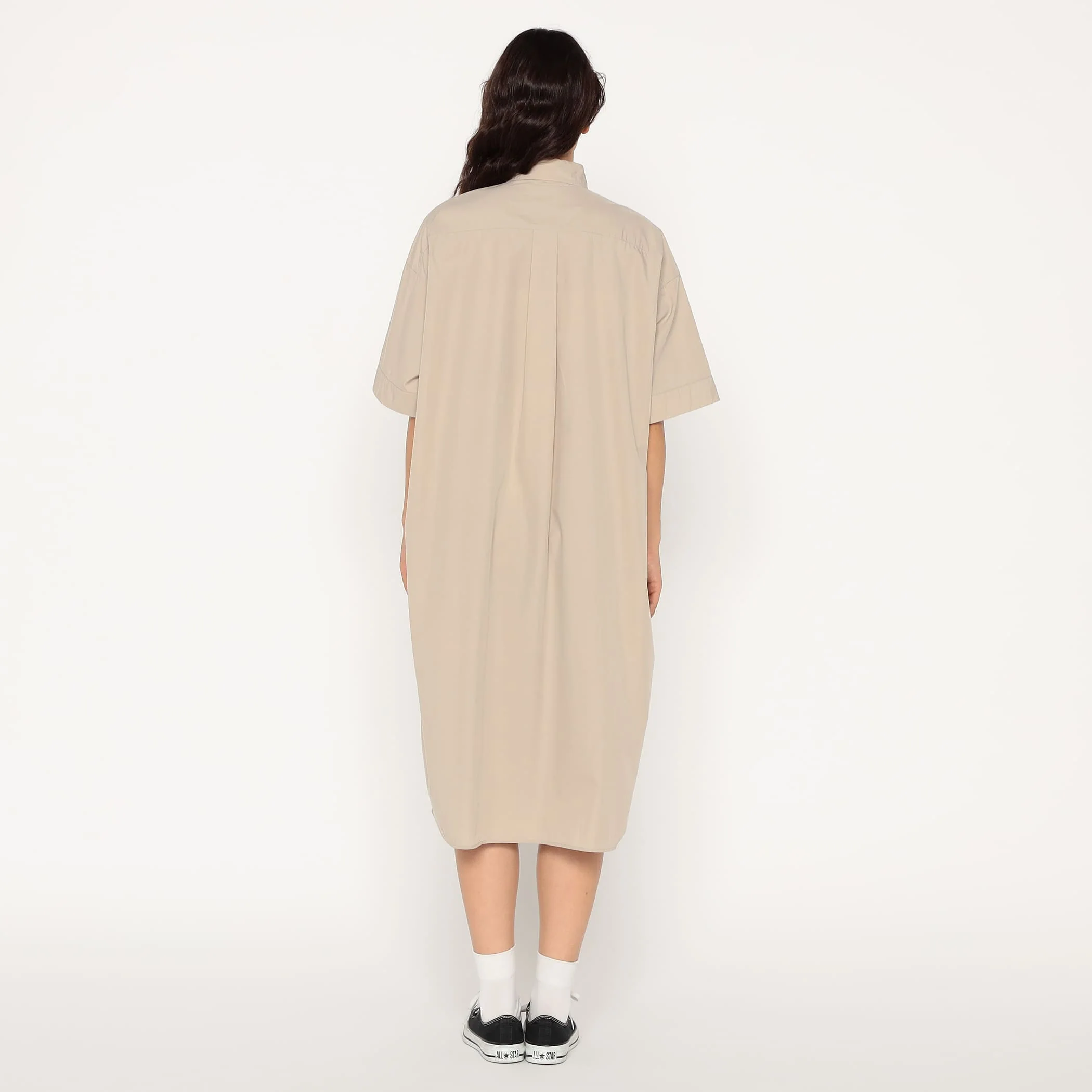 Women's Cotton Poplin Pullover Shirt Dress - Image 7