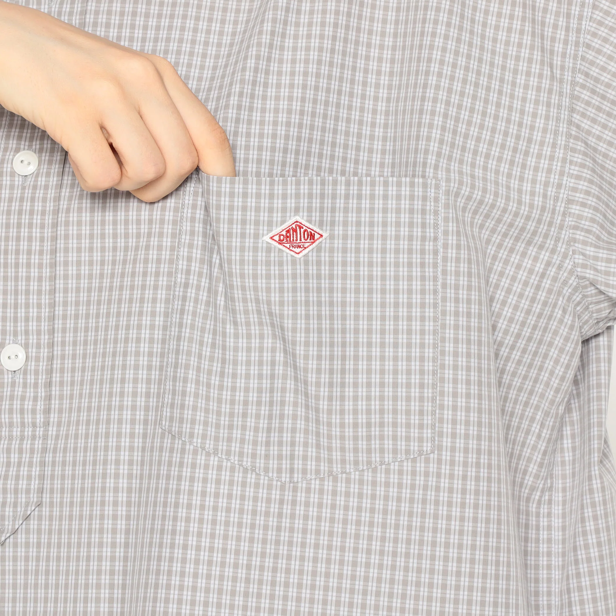 Women's Cotton Poplin Pullover Shirt Dress Plaid - Image 11
