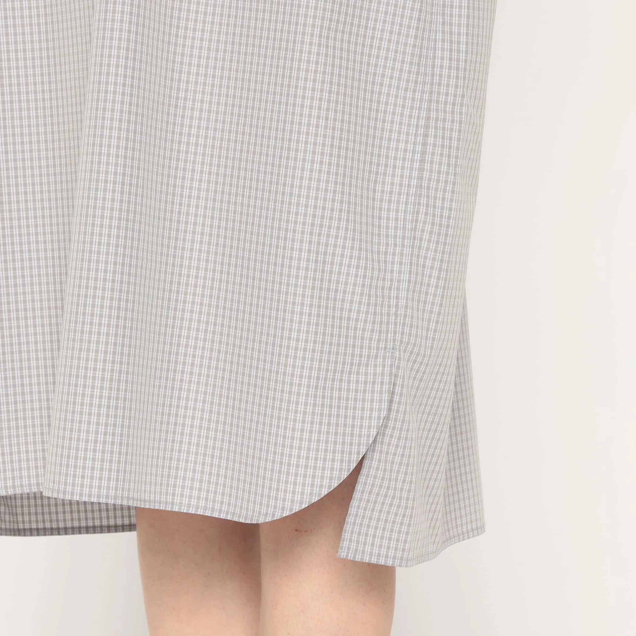 Women's Cotton Poplin Pullover Shirt Dress Plaid - Image 13