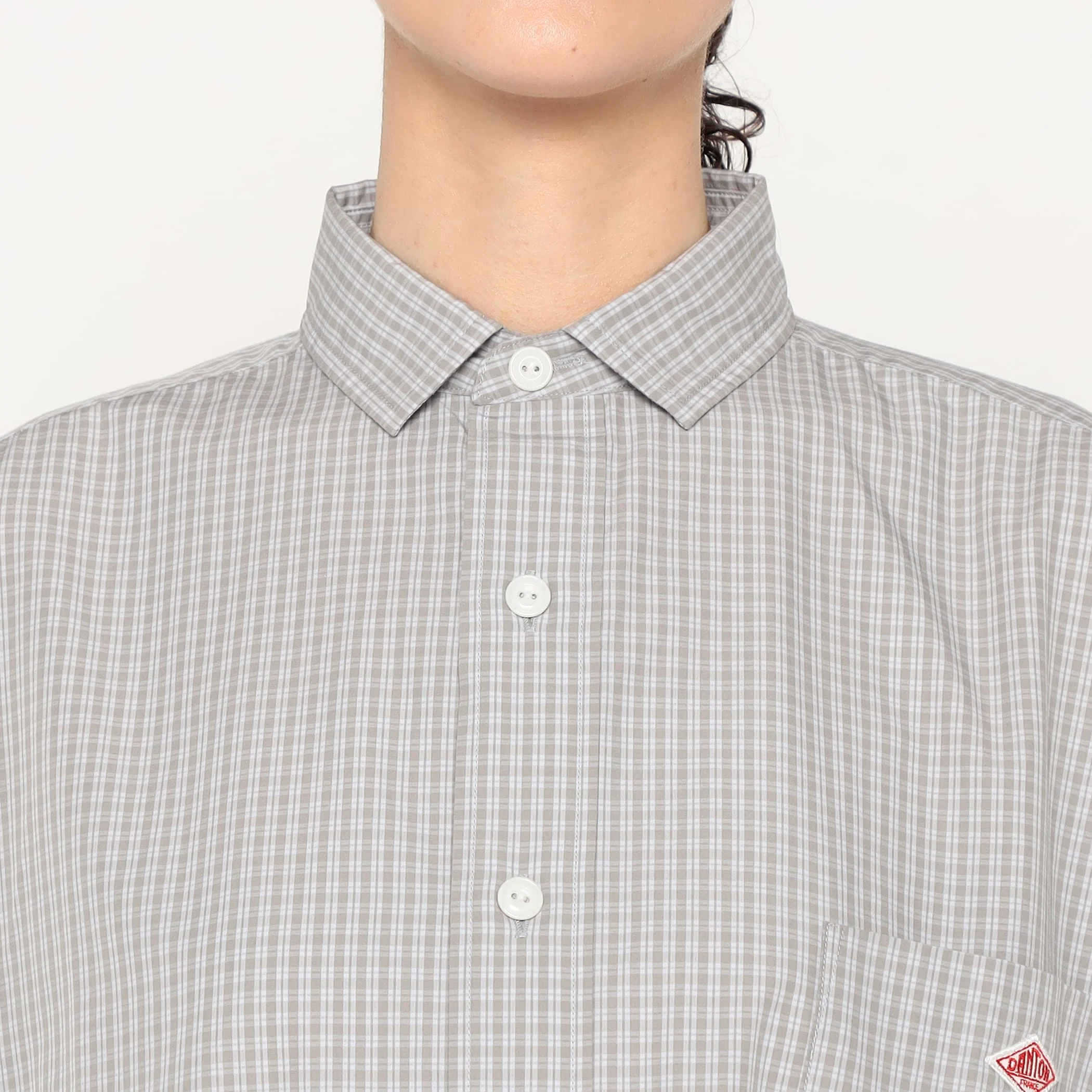 Women's Cotton Poplin Pullover Shirt Dress Plaid - Image 9