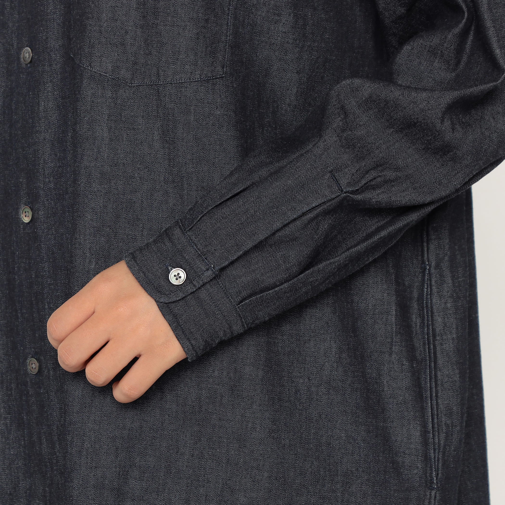 Women's Denim Dungaree Classic Collar Dress - Image 8