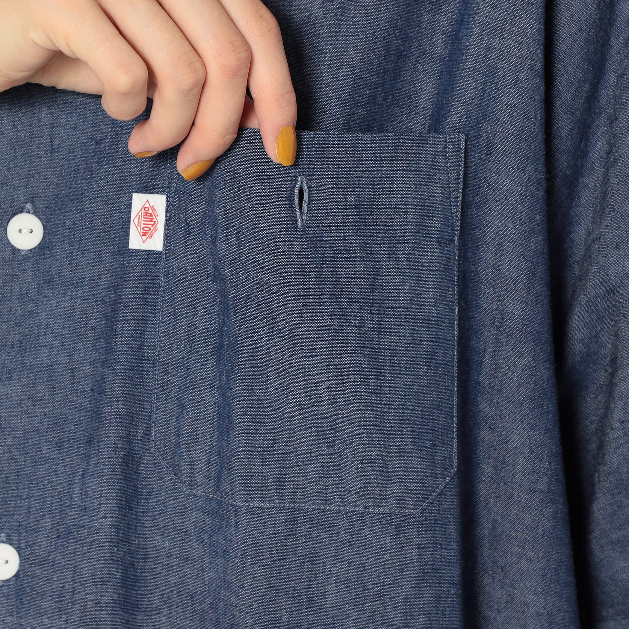 Women's Cotton Chambray Work Shirt Dress - Image 14