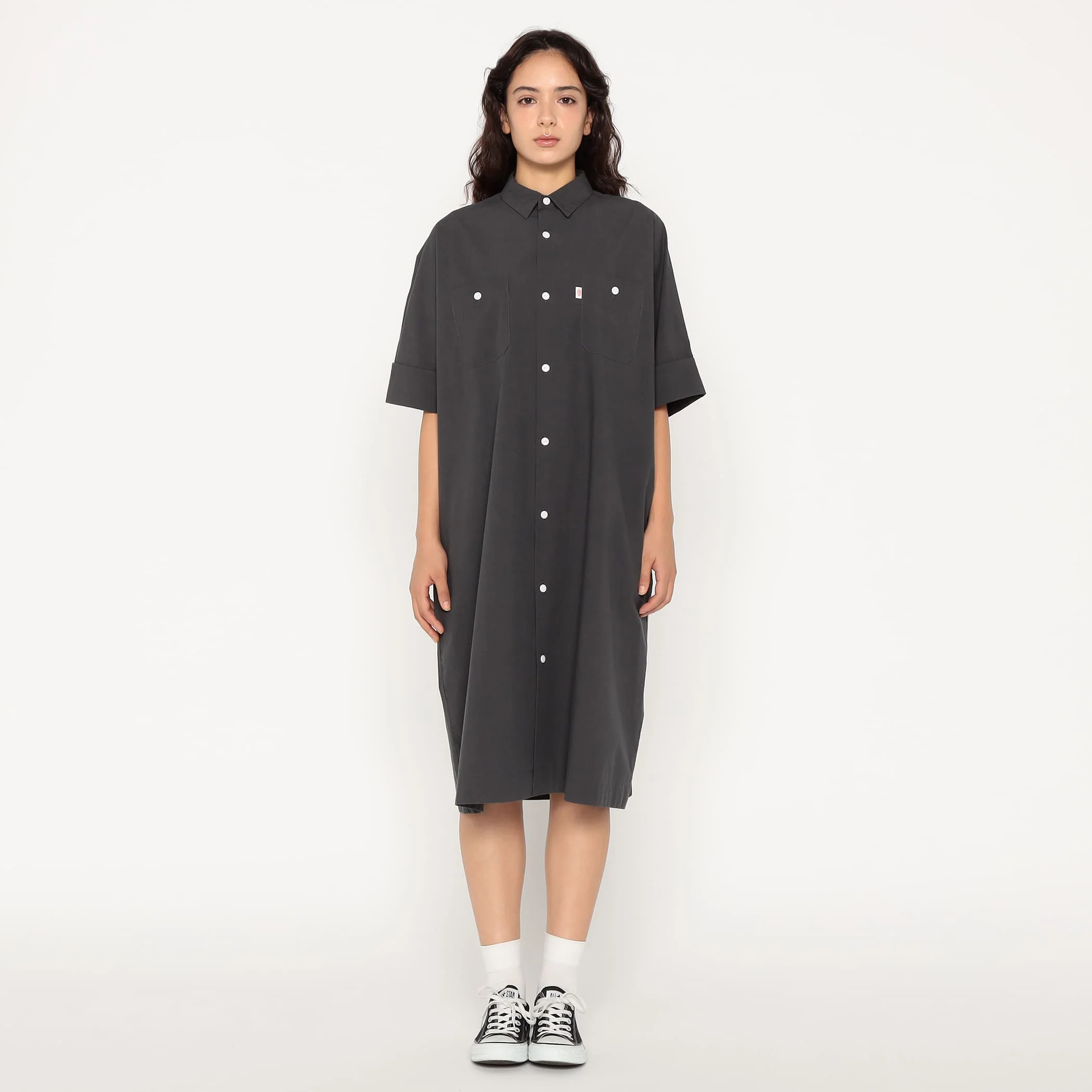 Women's Cotton Poplin Work Shirt Dress - Image 4