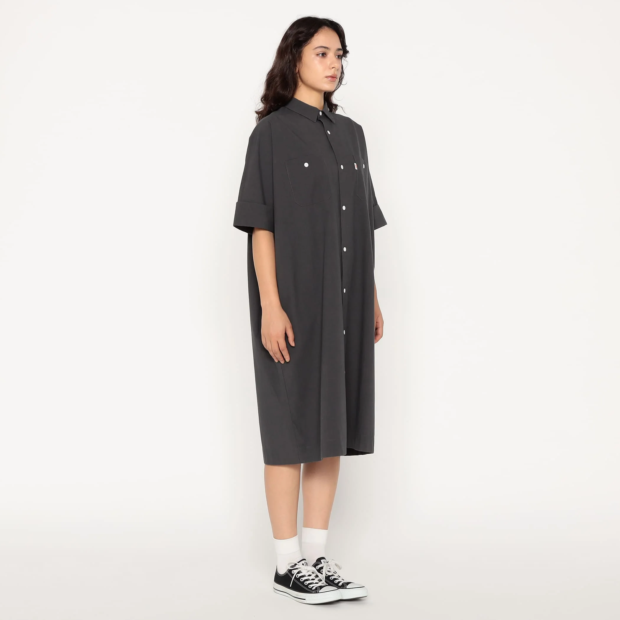 Women's Cotton Poplin Work Shirt Dress - Image 5