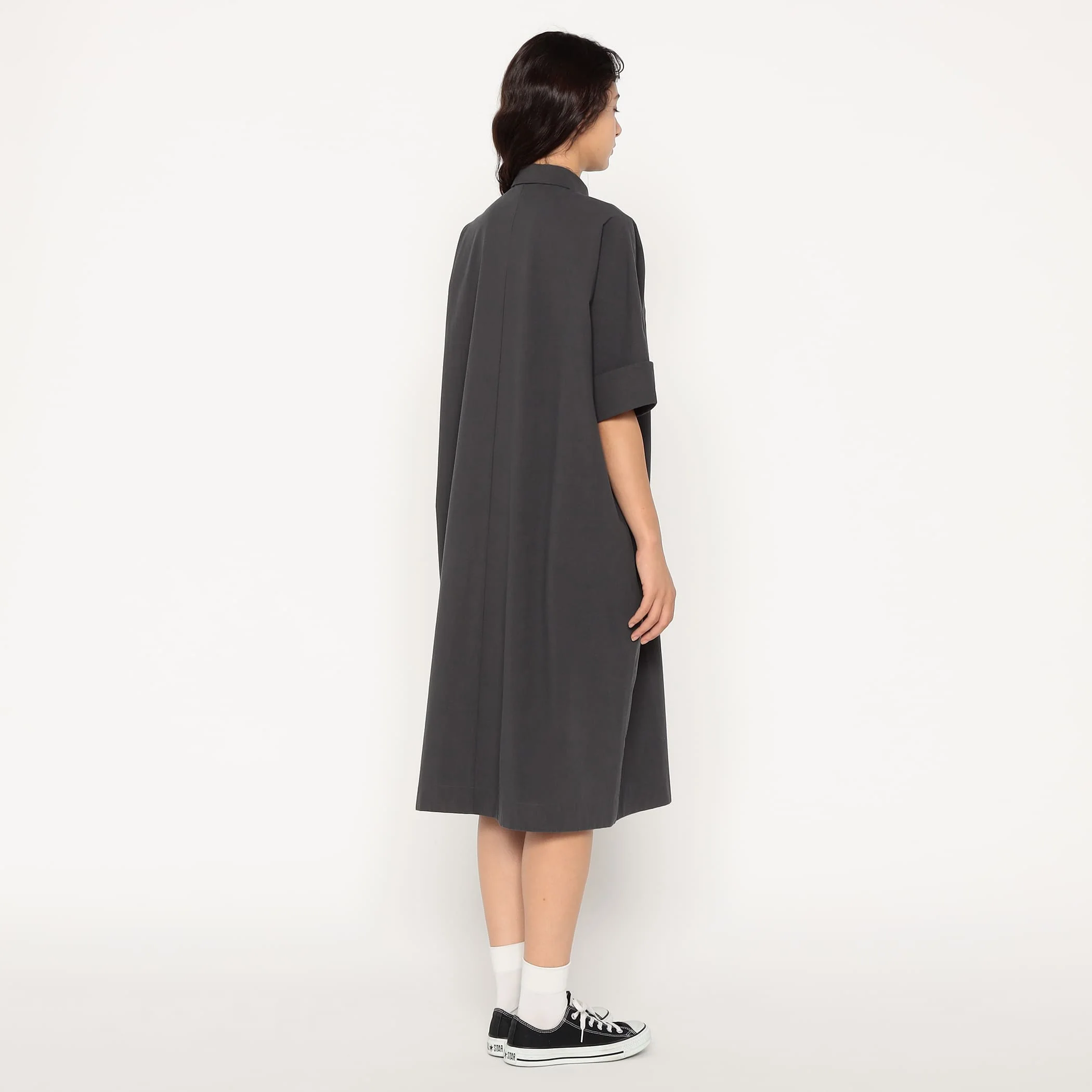 Women's Cotton Poplin Work Shirt Dress - Image 7
