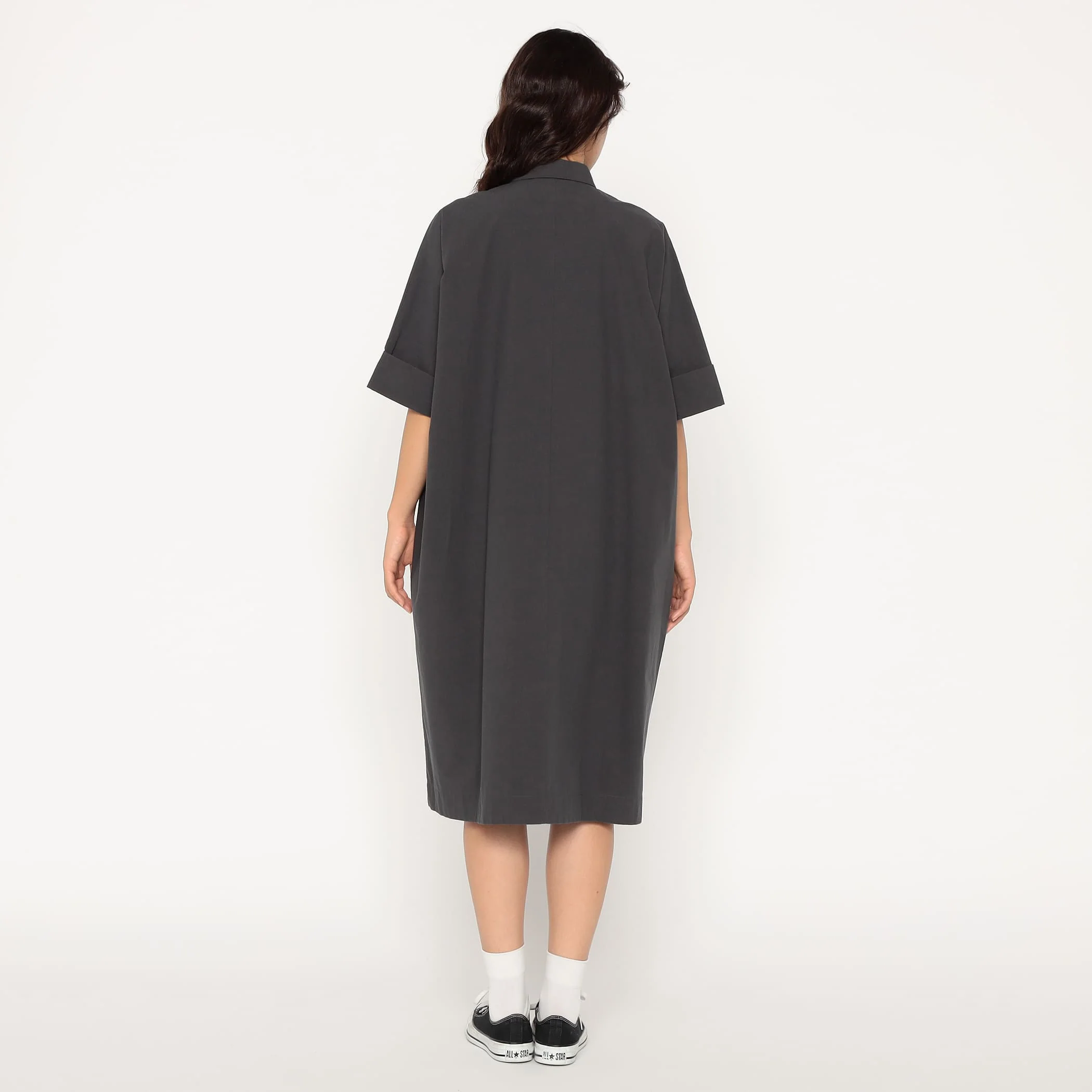 Women's Cotton Poplin Work Shirt Dress - Image 8