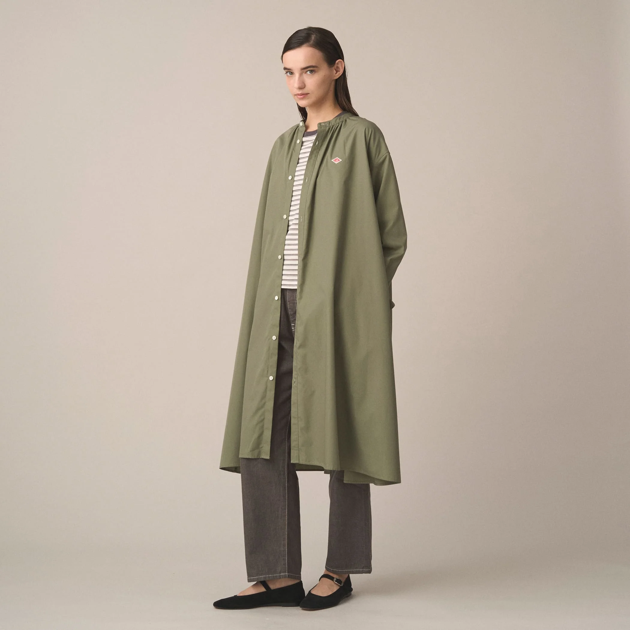 Women's T/C Broadcloth Gathered Shirt Dress - Image 3