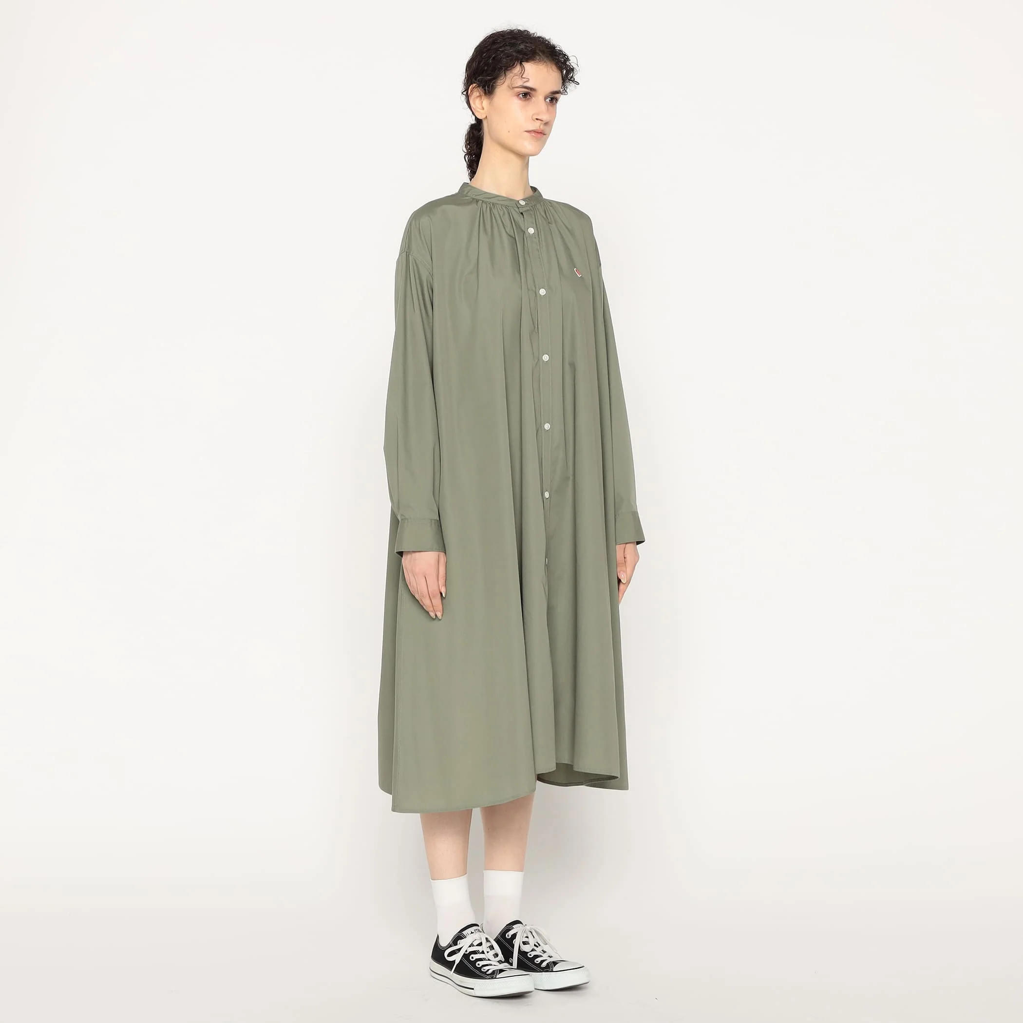 Women's T/C Broadcloth Gathered Shirt Dress - Image 5