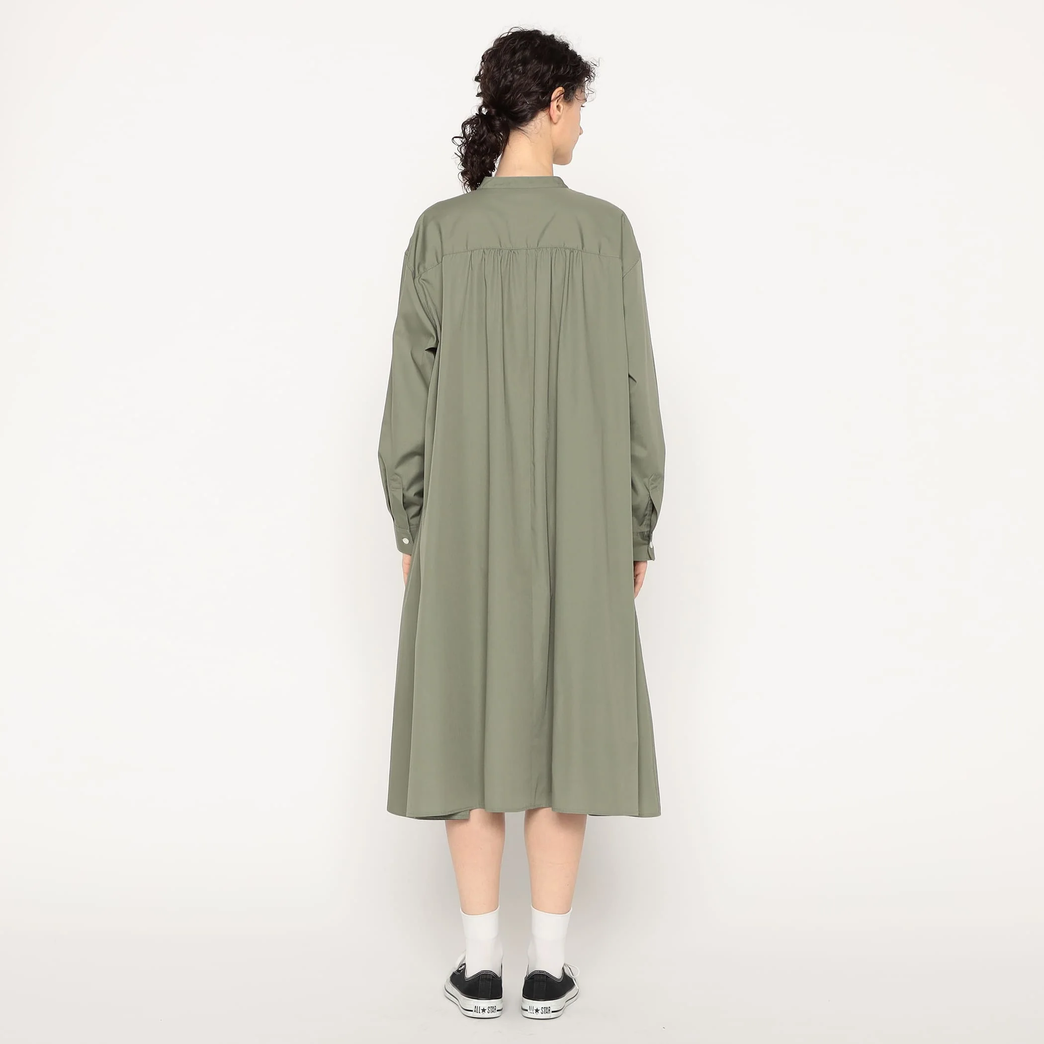 Women's T/C Broadcloth Gathered Shirt Dress - Image 8
