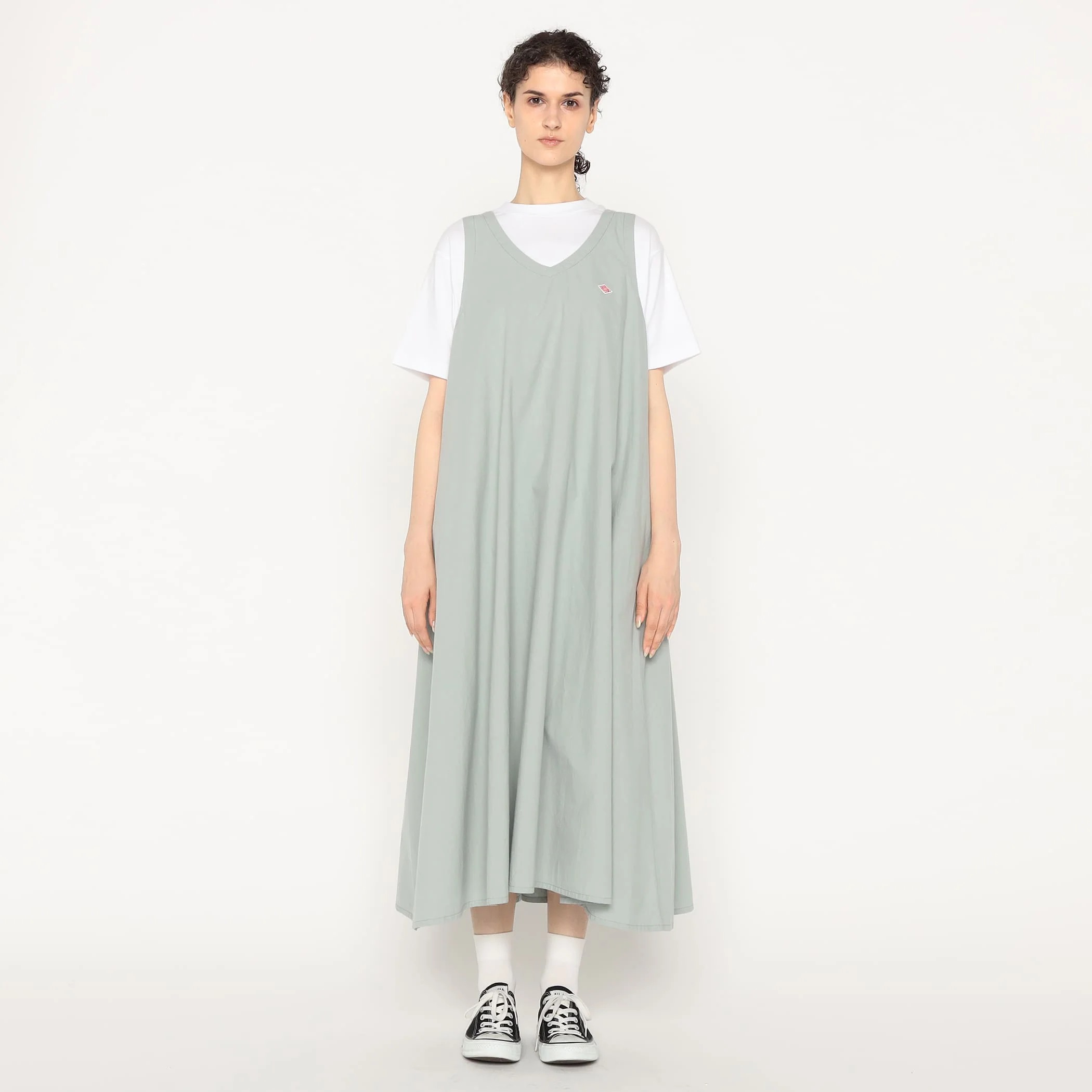 Women's High Count Cotton V Neck Dress - Image 3