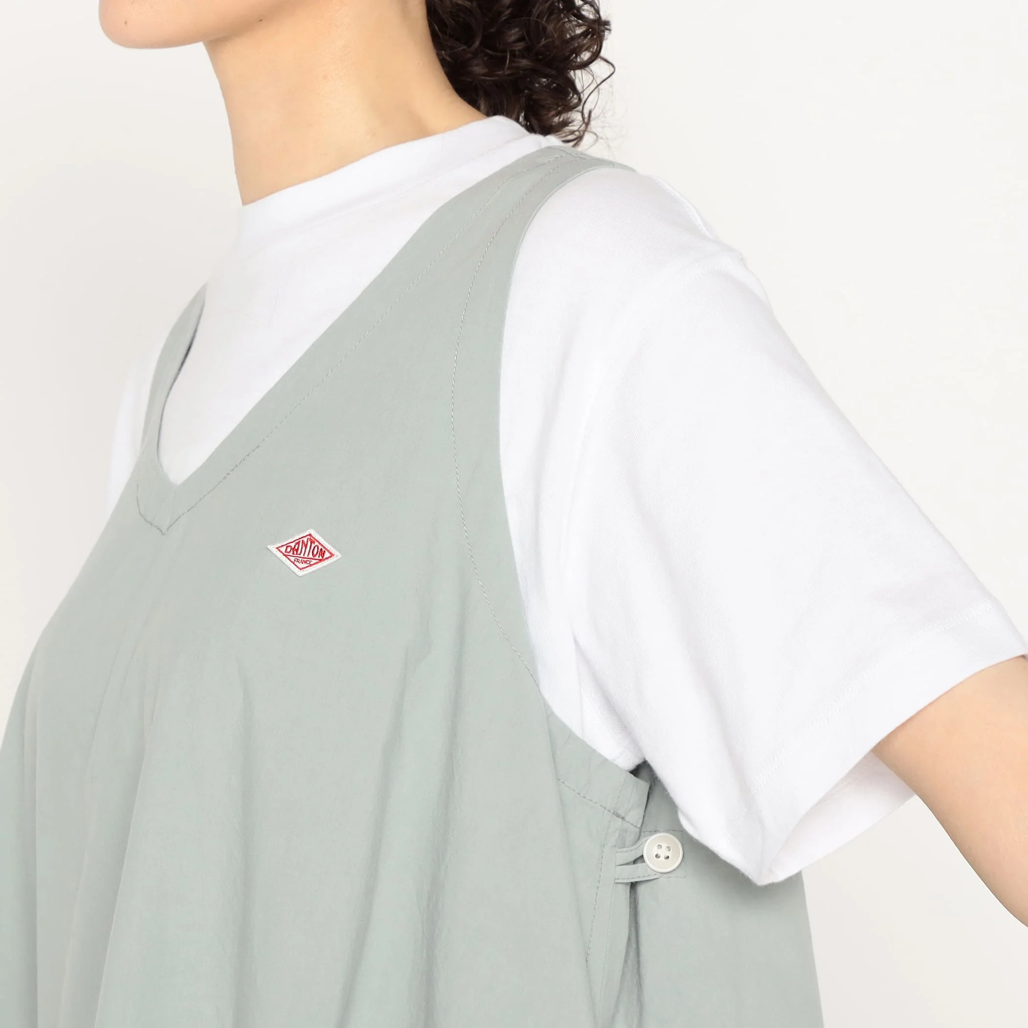 Women's High Count Cotton V Neck Dress - Image 9