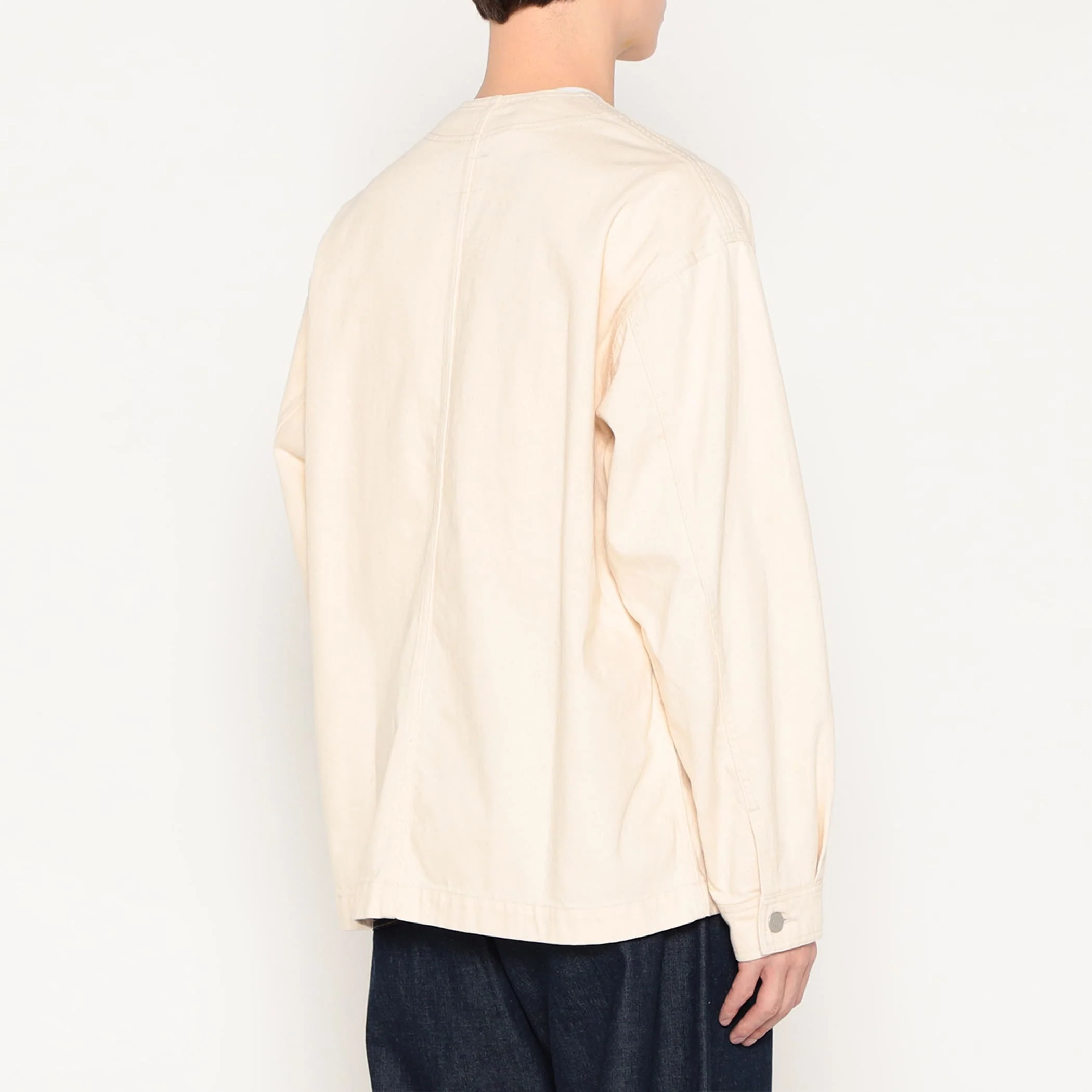 Men's Cotton Drill Collarless Jacket - Image 5