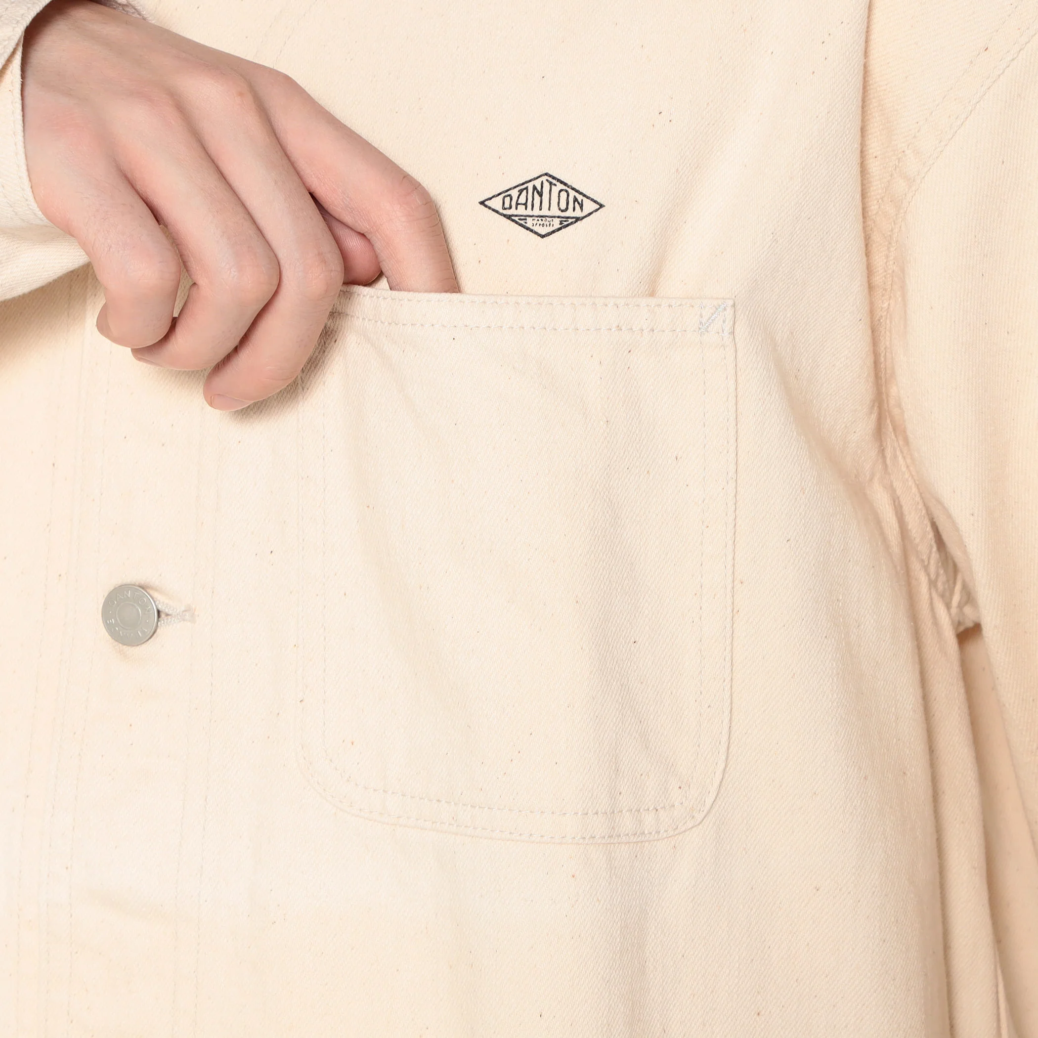 Men's Cotton Drill Collarless Jacket - Image 9