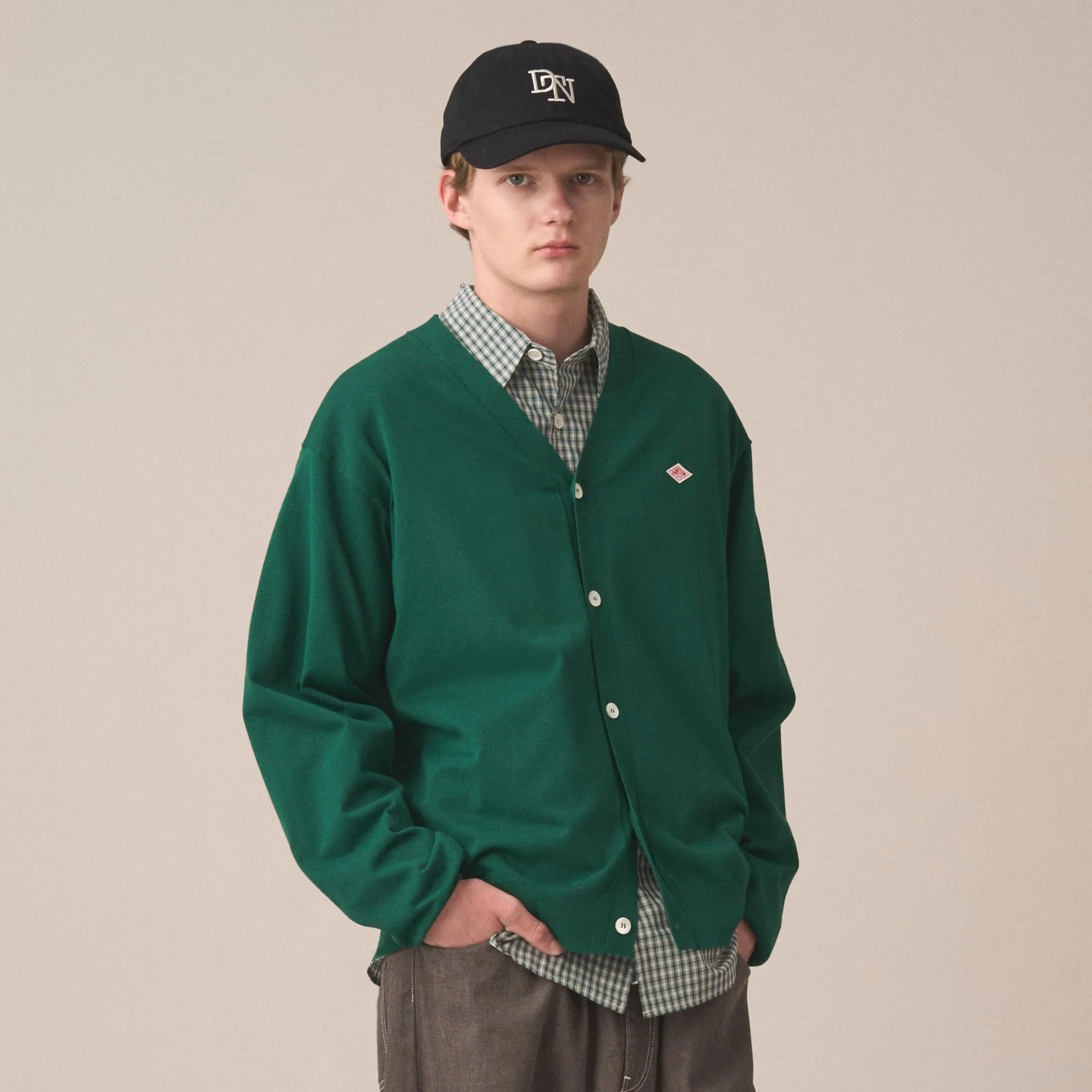 Men's Jersey Knit V-Neck Cardigan - Image 3