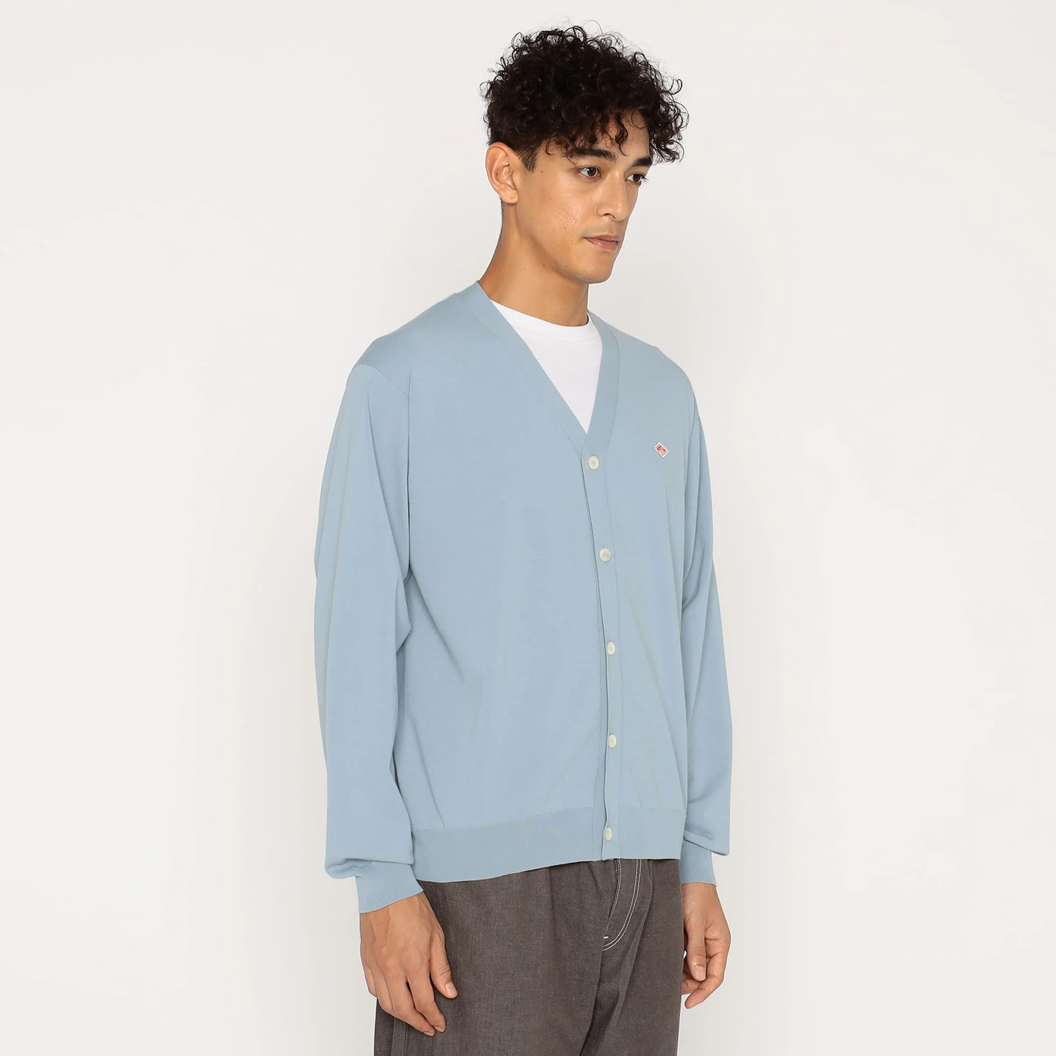 Men's Jersey Knit V-Neck Cardigan - Image 4
