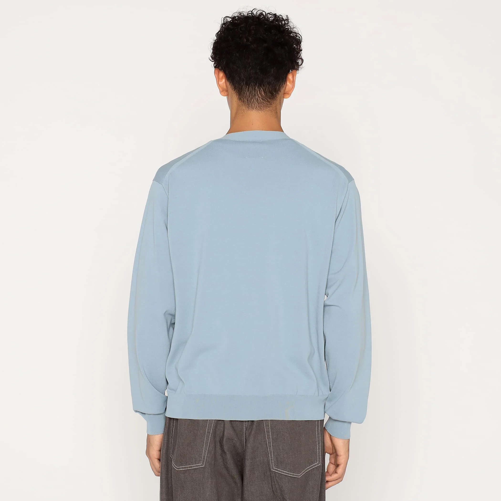 Men's Jersey Knit V-Neck Cardigan - Image 7