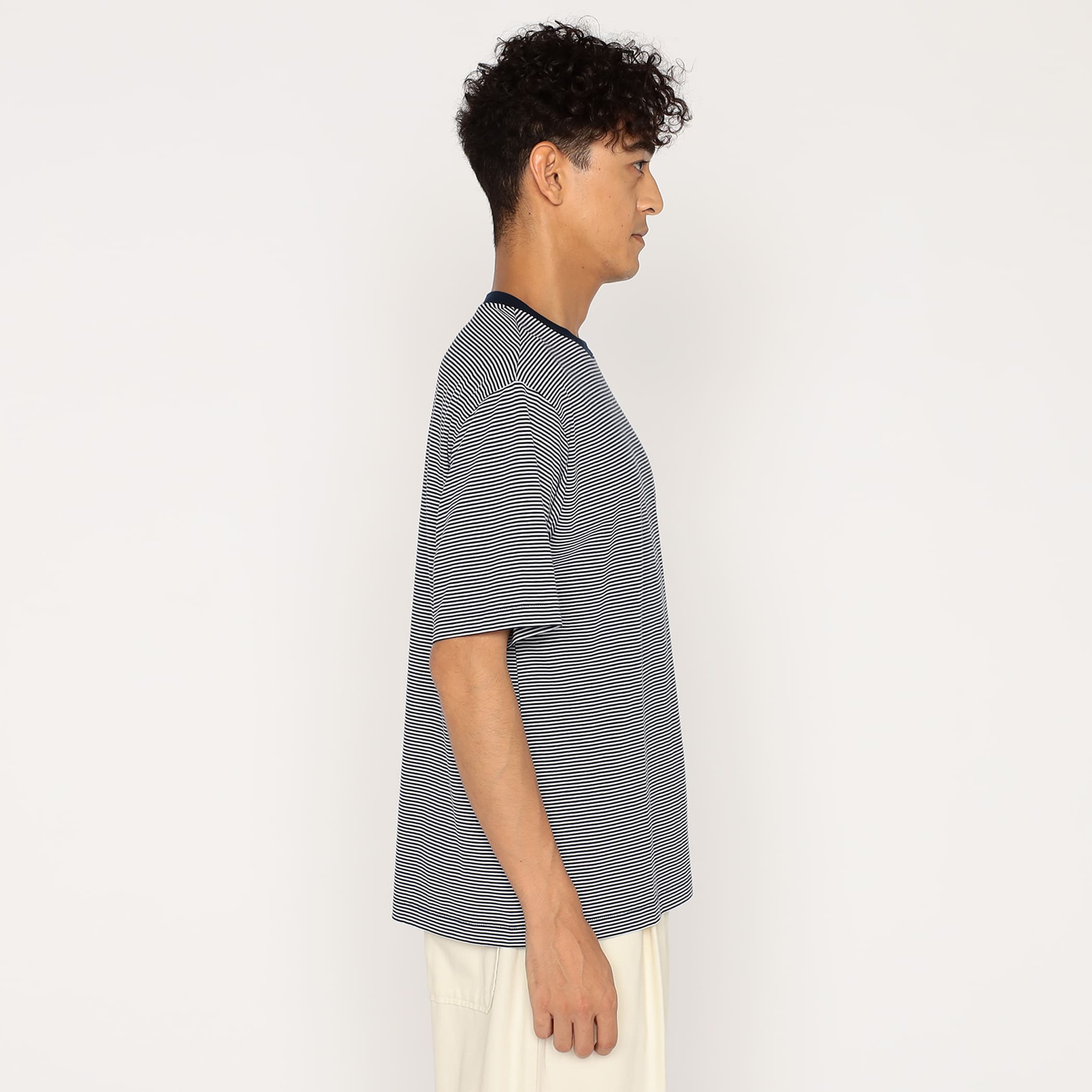 Men's Short Sleeve Inner T-shirt Stripe - Image 4