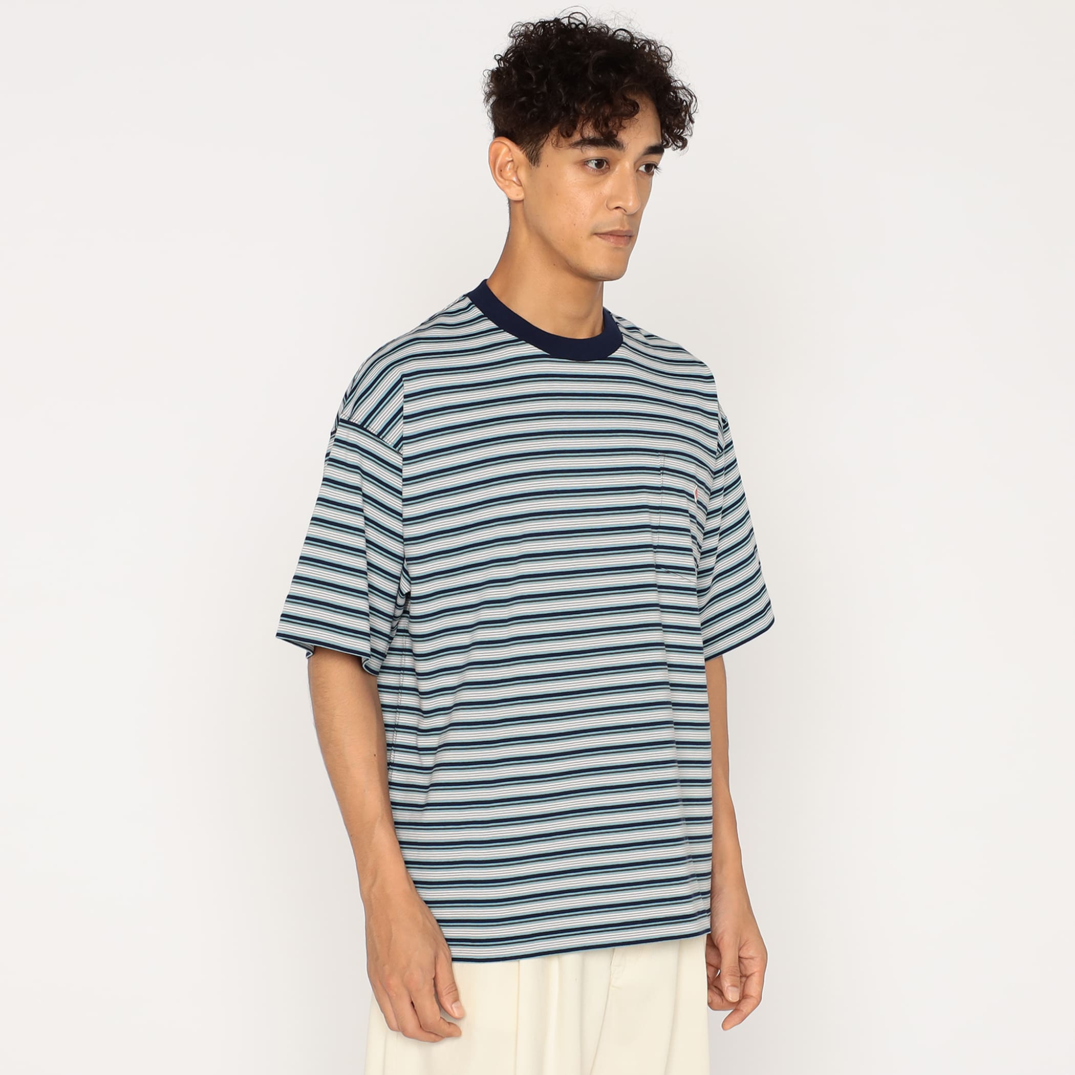 Men's Big Silhouette Pocket T-shirt Stripe - Image 3