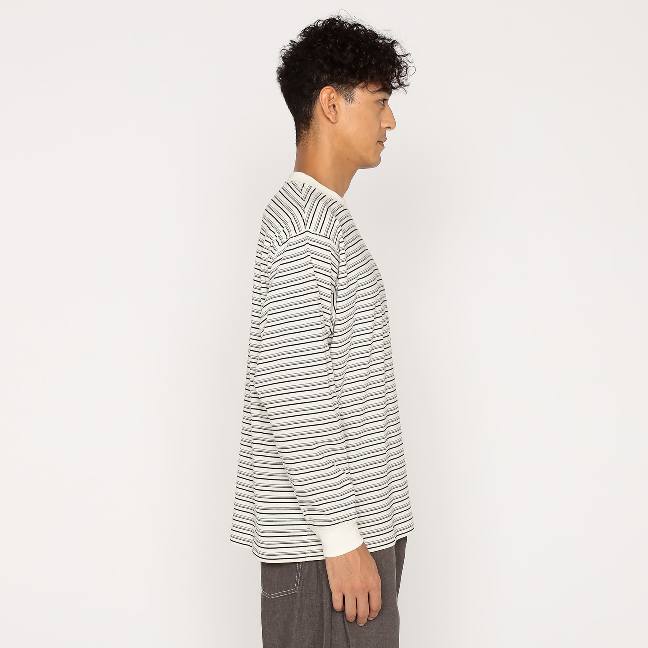 Men's Long Sleeve T-shirt Stripe - Image 4